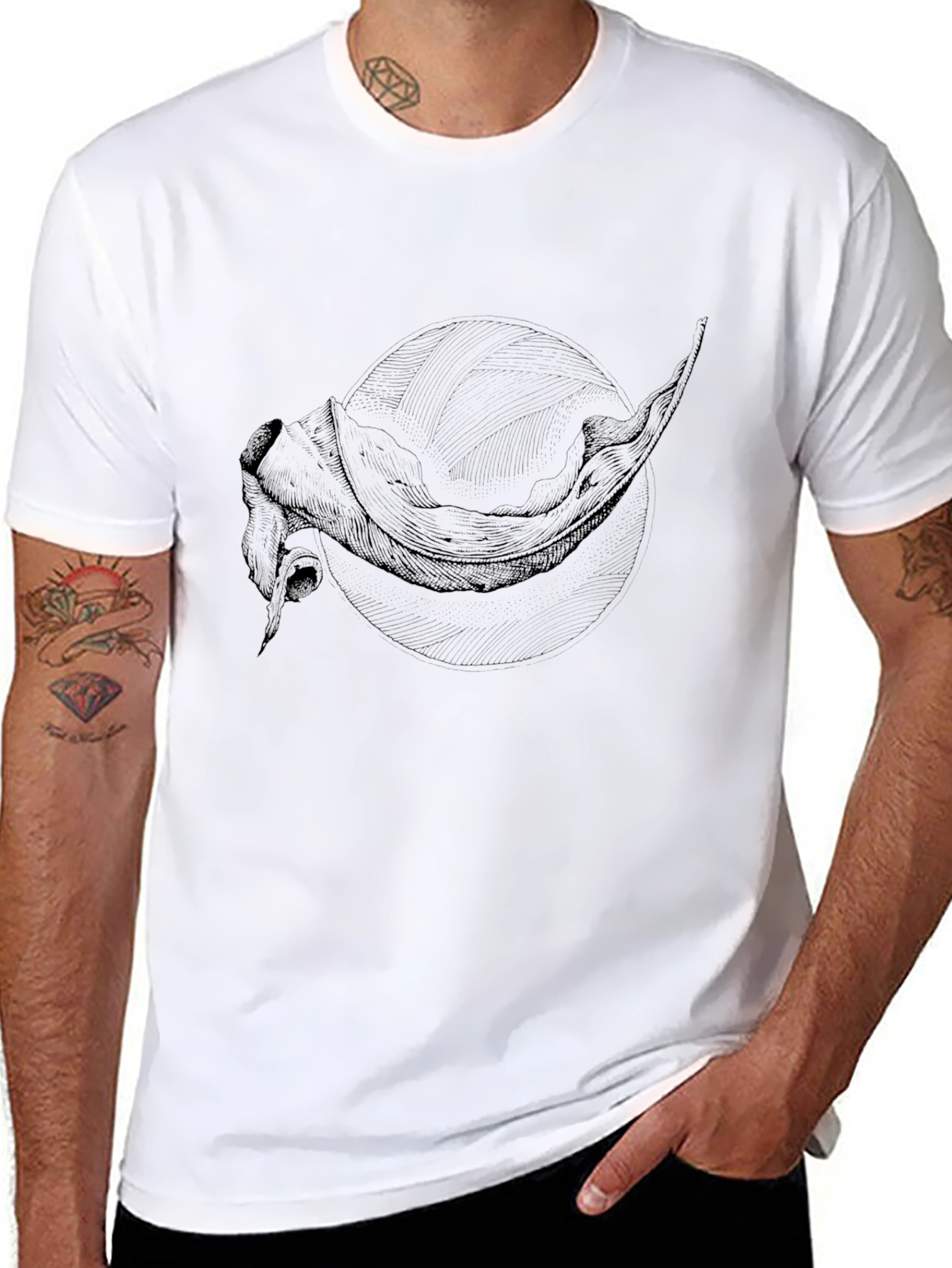 Mens Graphic Tee - Mysterious Tentacle Design