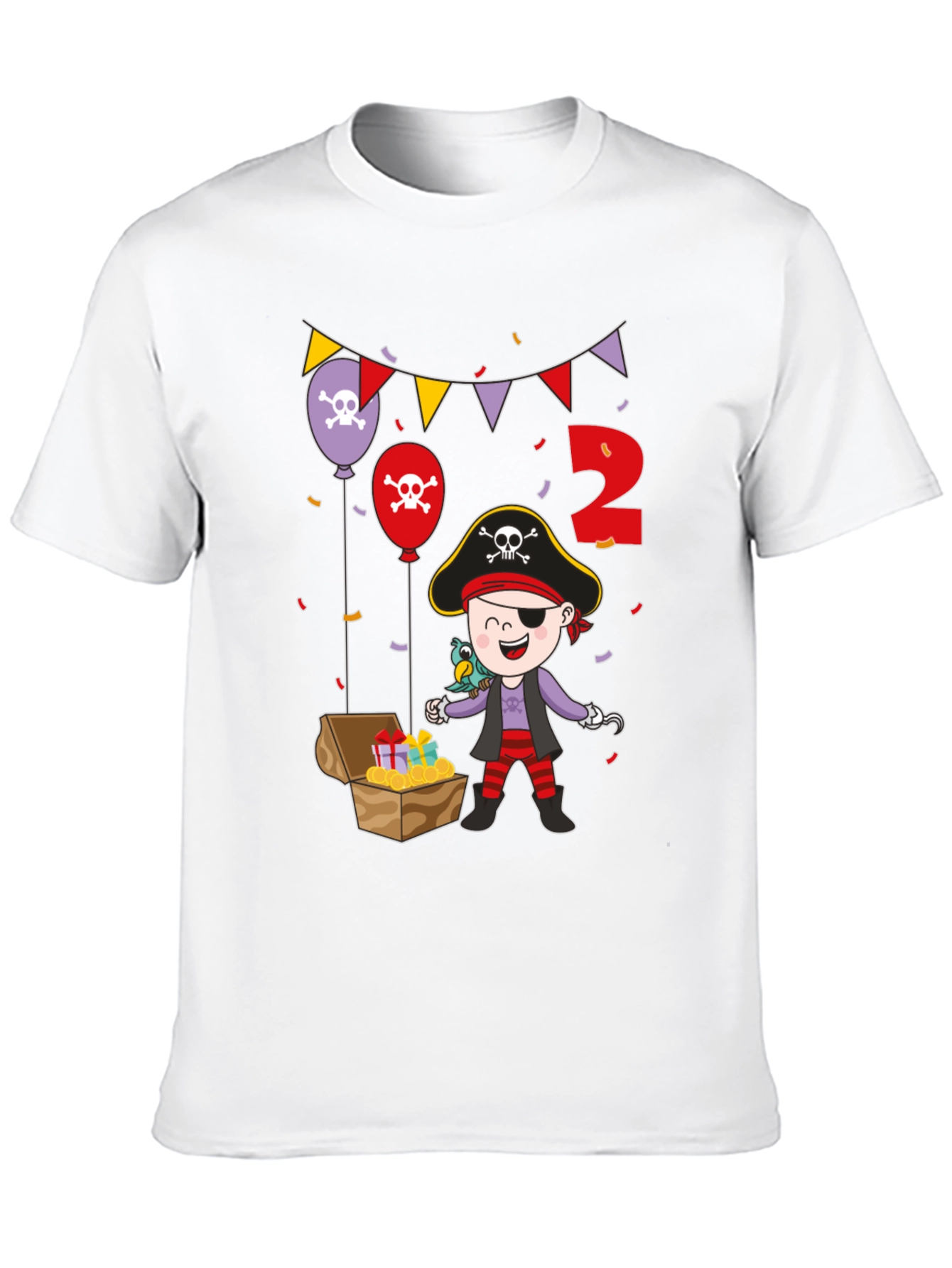 Pirate Birthday Boy Black T-Shirt