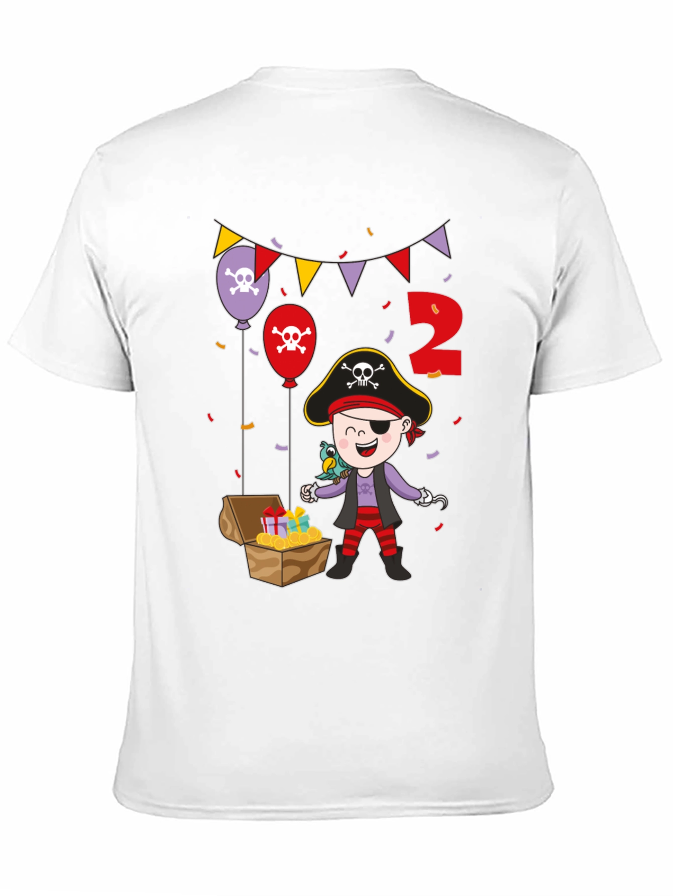 Pirate Birthday Boy Black T-Shirt