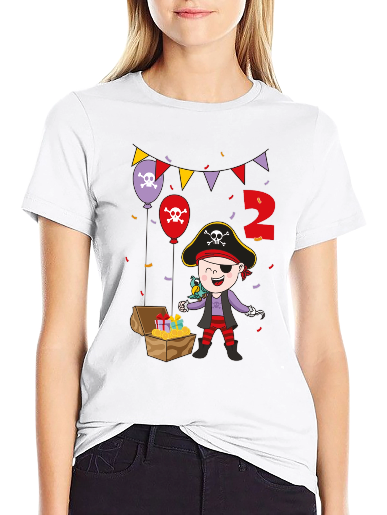 Pirate Birthday Boy Black T-Shirt