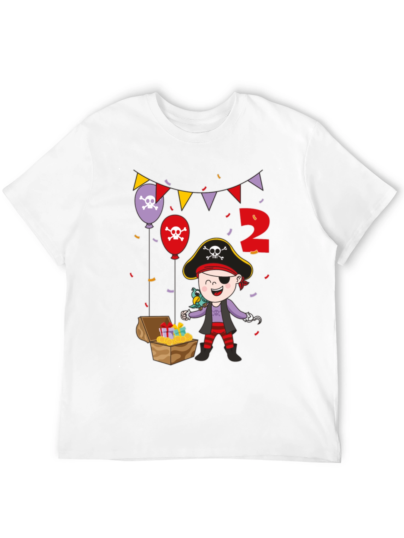 Pirate Birthday Boy Black T-Shirt