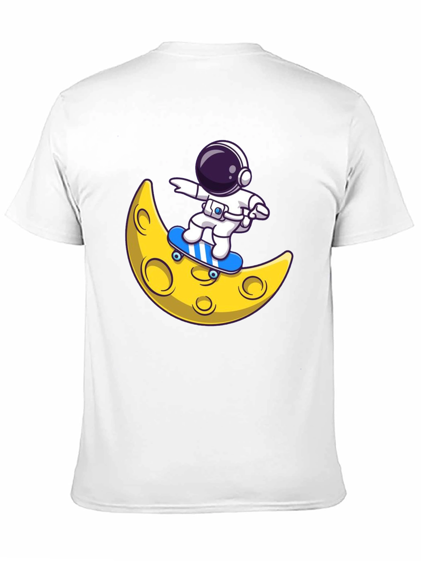 Astronaut Skateboard Moon Graphic T-Shirt