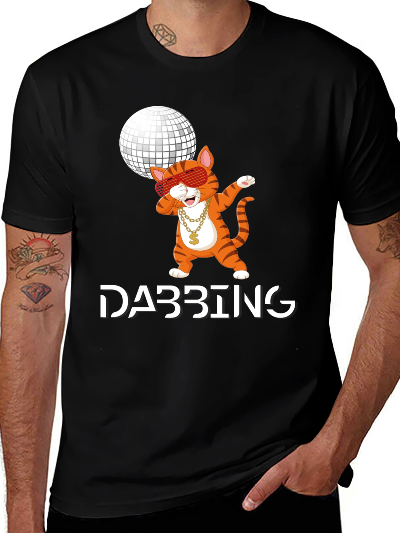 Dabbing Cat T-Shirt - Funny Graphic Tee