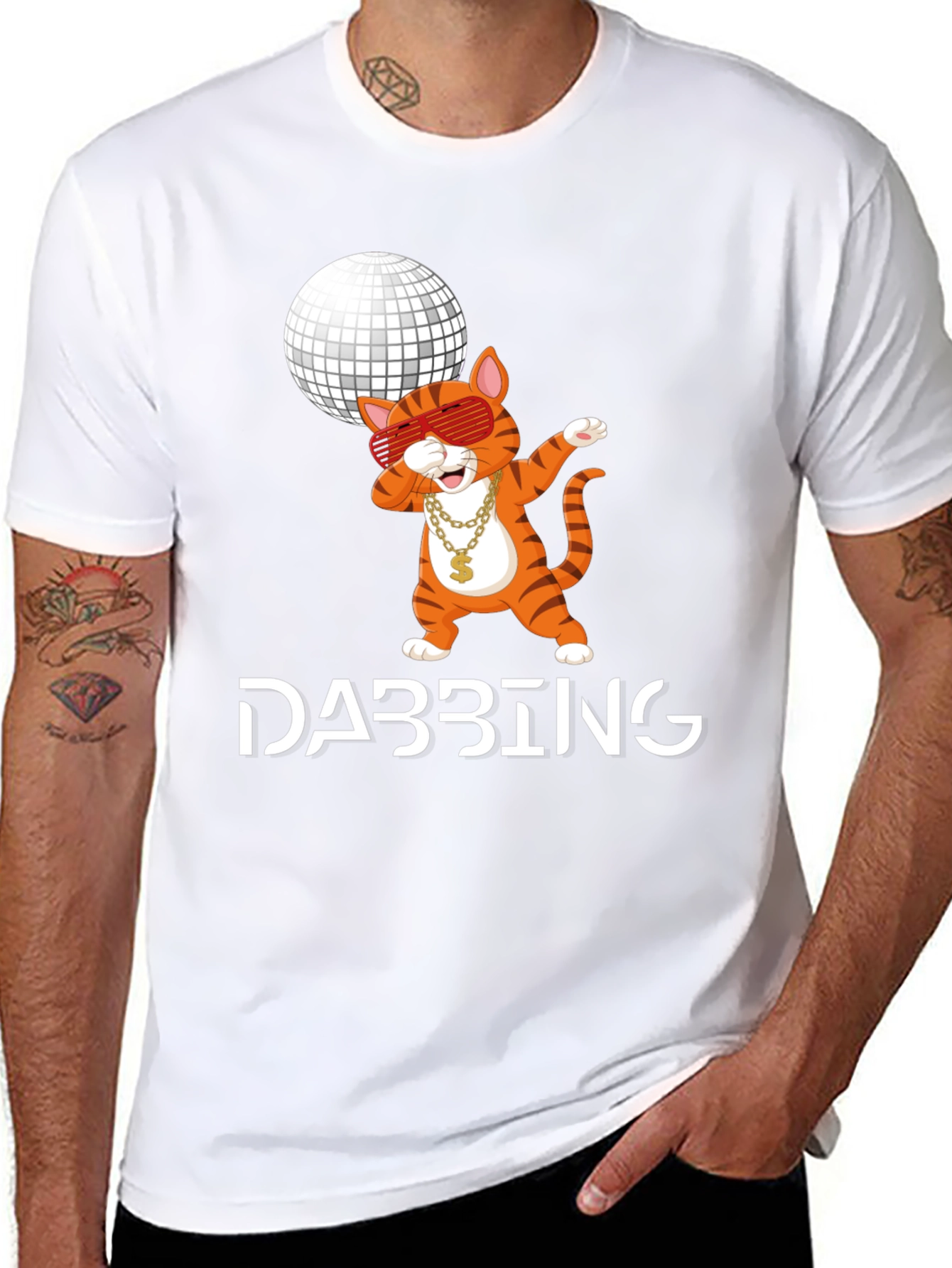 Dabbing Cat T-Shirt - Funny Graphic Tee