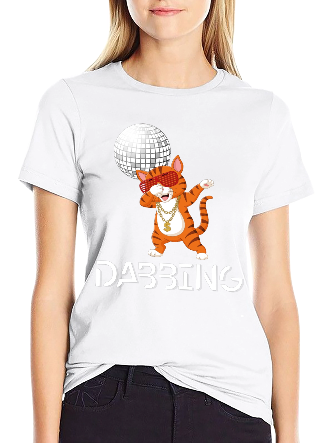 Dabbing Cat T-Shirt - Funny Graphic Tee