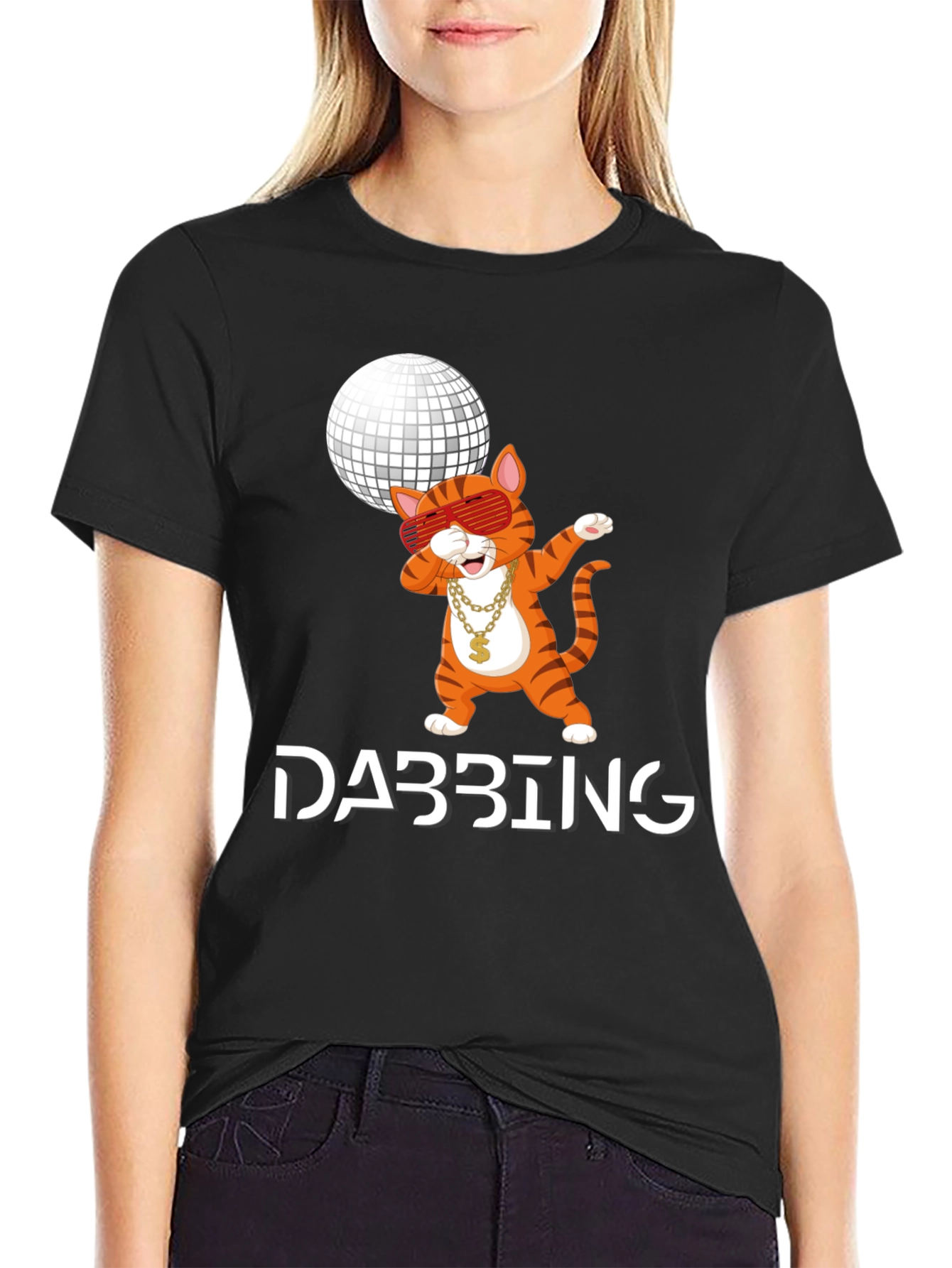 Dabbing Cat T-Shirt - Funny Graphic Tee