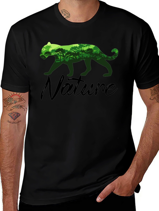 Nature Lover Tee: Panther Rainforest Graphic T-Shirt