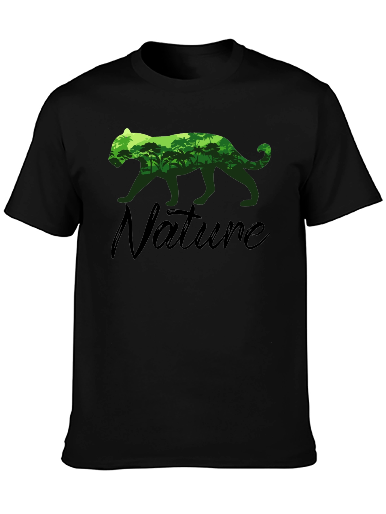 Nature Lover Tee: Panther Rainforest Graphic T-Shirt