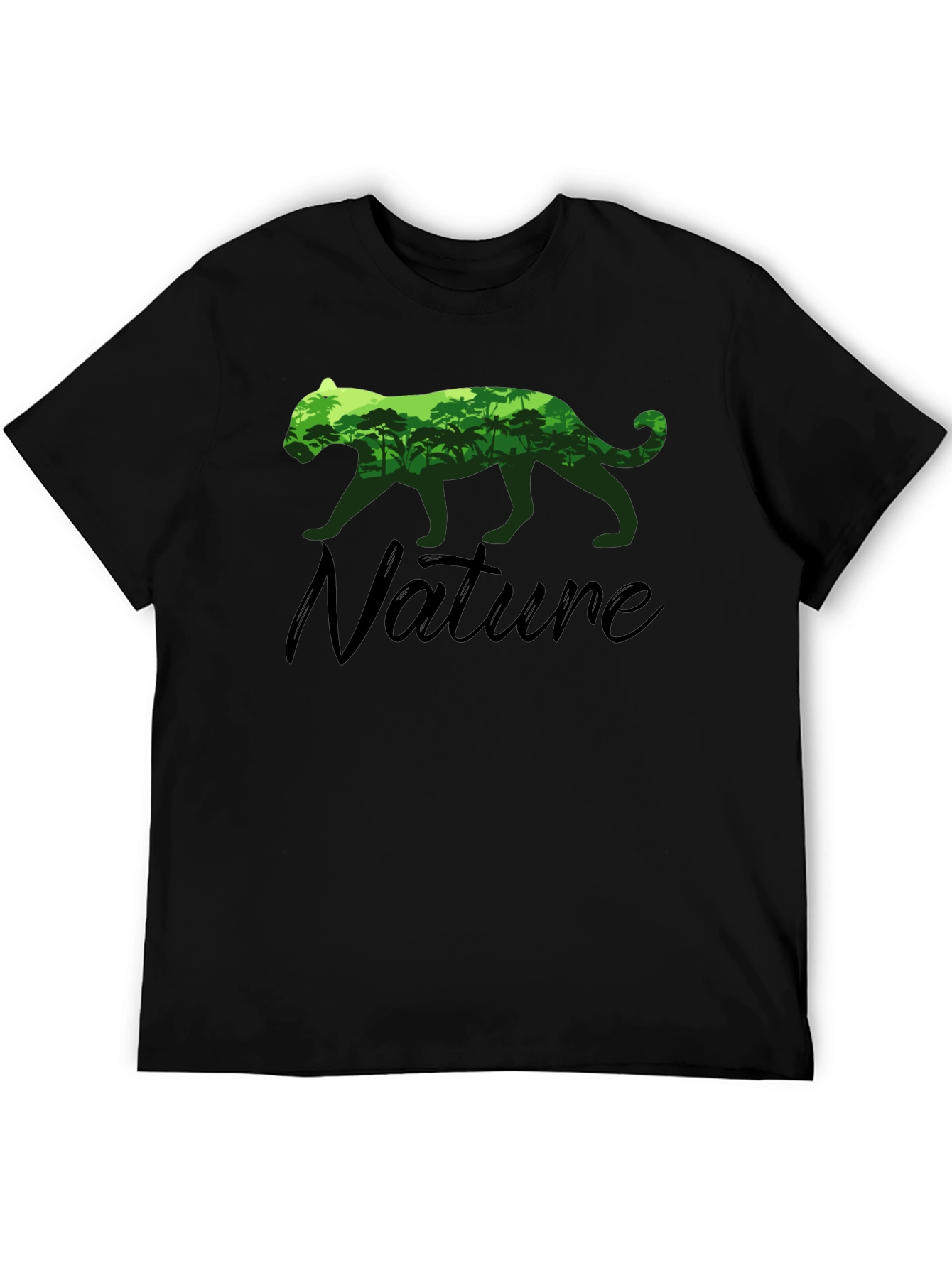 Nature Lover Tee: Panther Rainforest Graphic T-Shirt