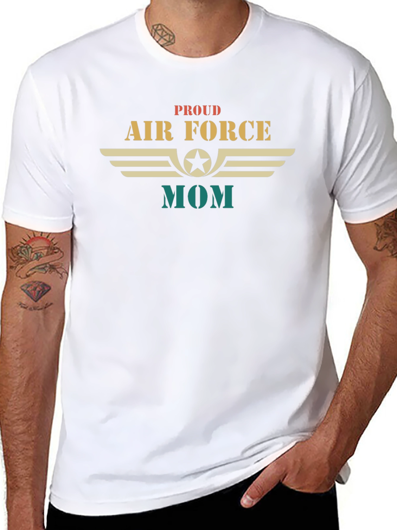 Proud Air Force Mom Graphic T-Shirt