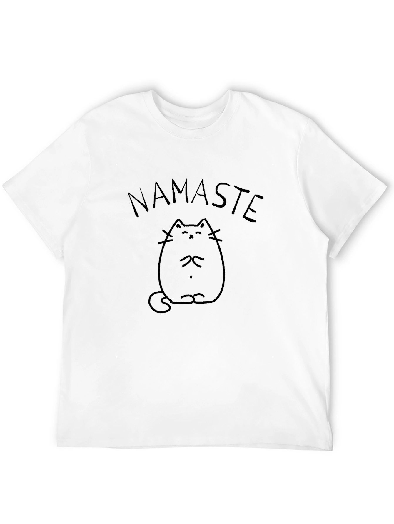Namaste Cat Black T-Shirt