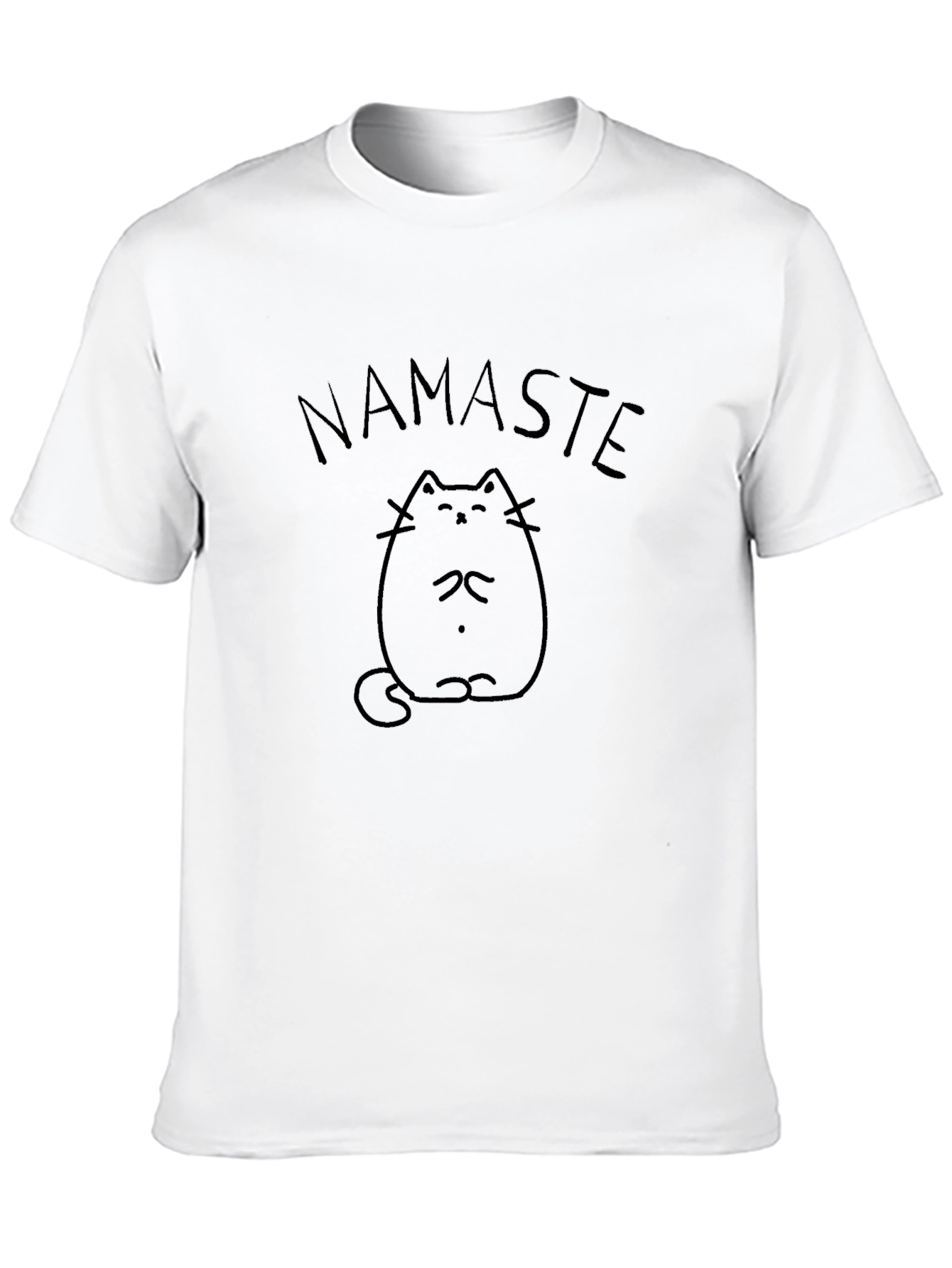 Namaste Cat Black T-Shirt