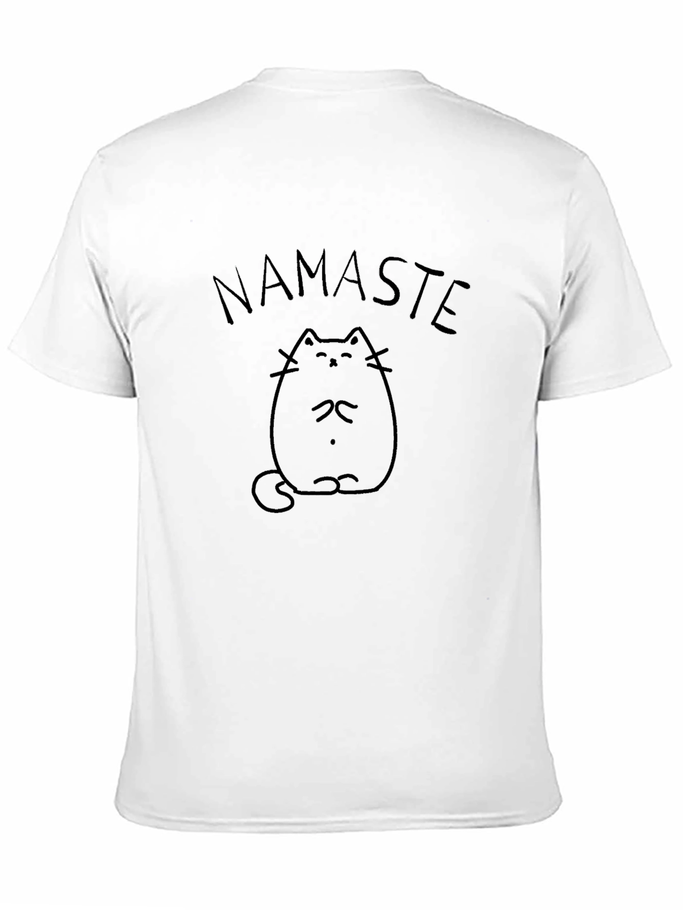 Namaste Cat Black T-Shirt