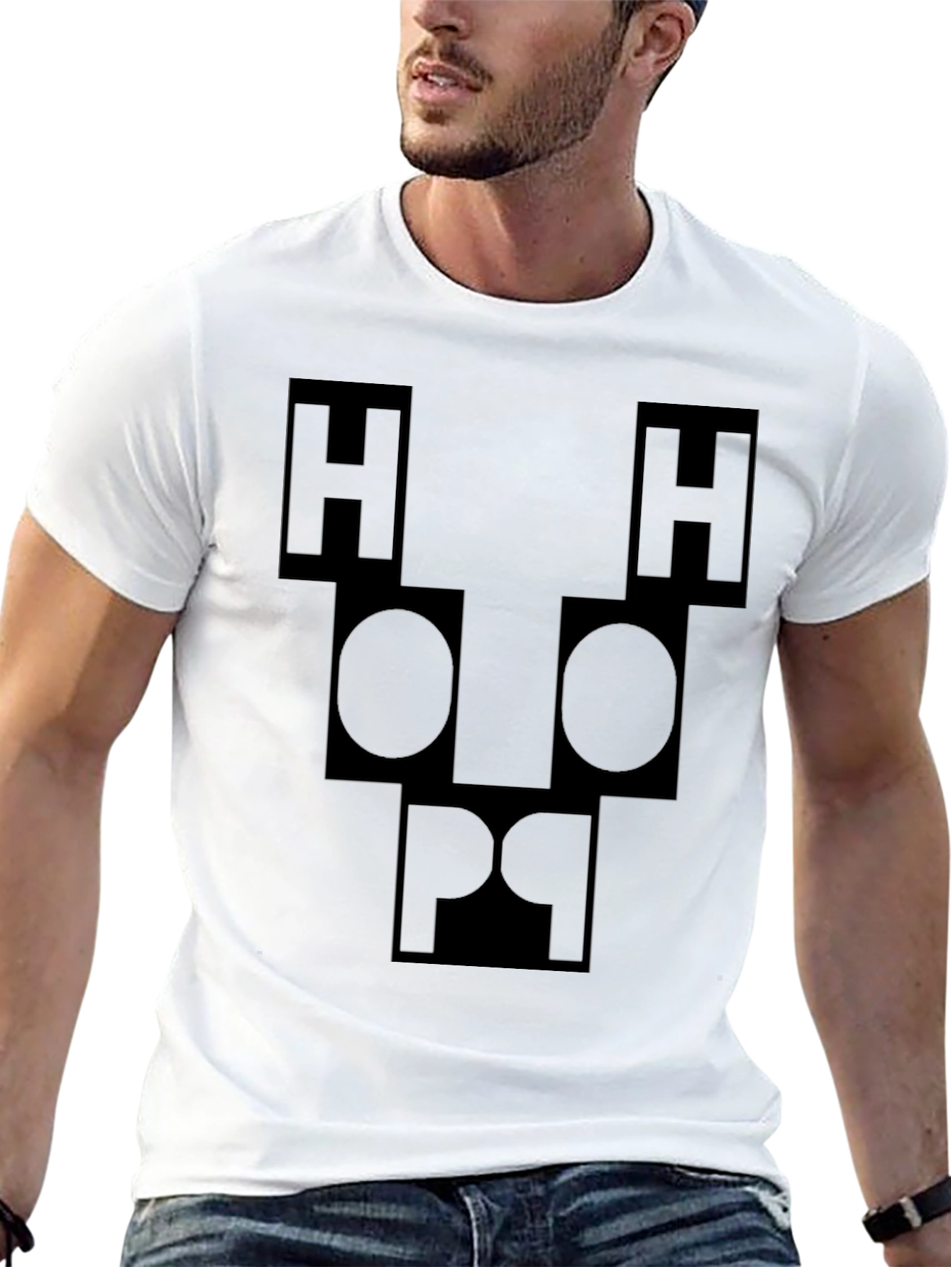 Abstract Face Graphic Tee - Black Unisex T-Shirt