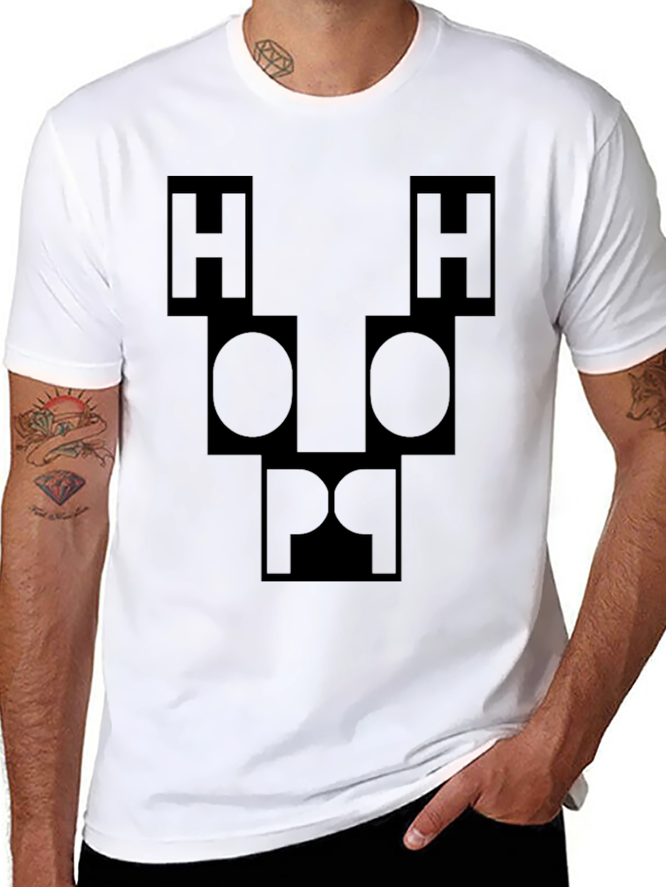 Abstract Face Graphic Tee - Black Unisex T-Shirt