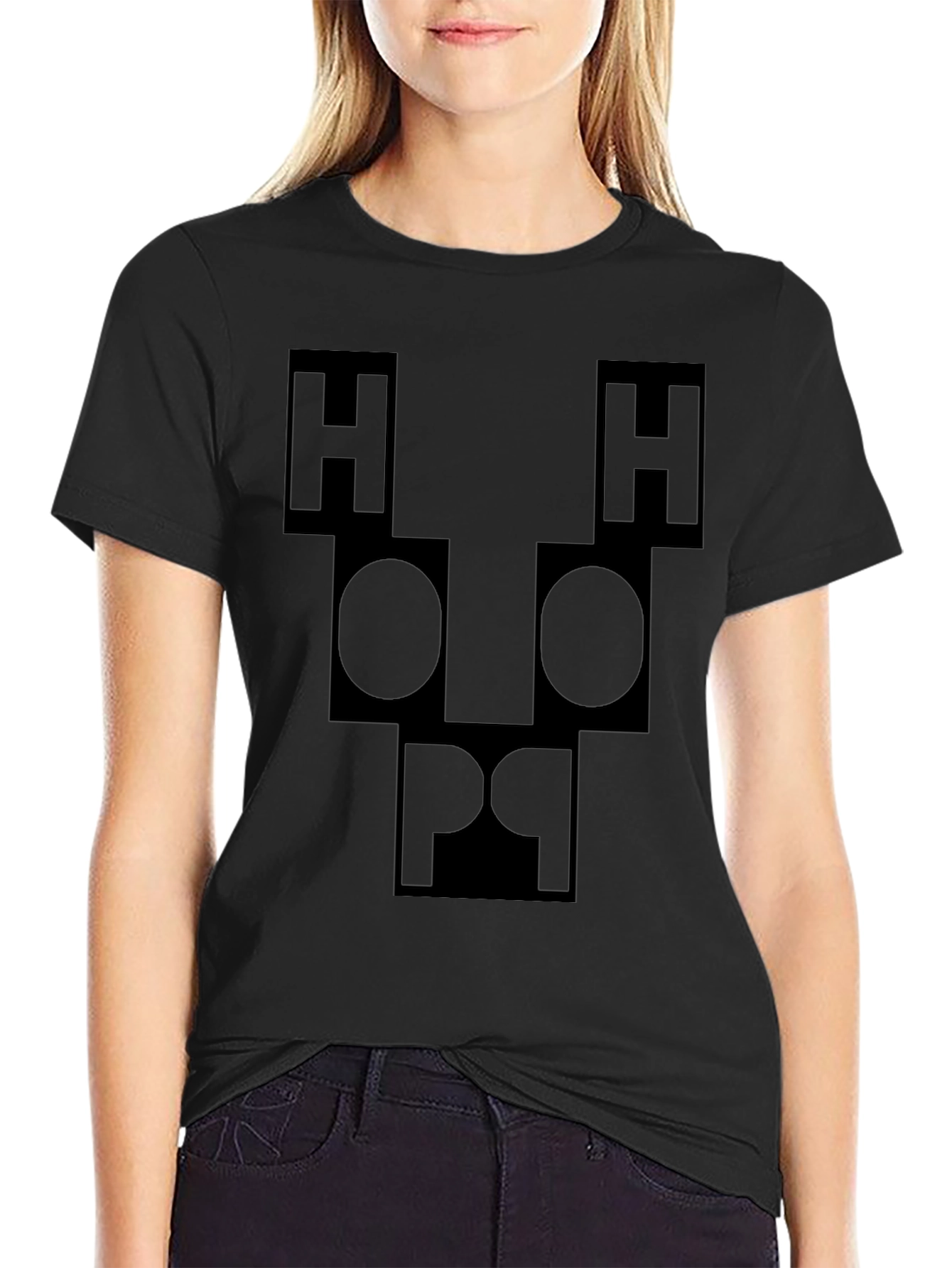 Abstract Face Graphic Tee - Black Unisex T-Shirt
