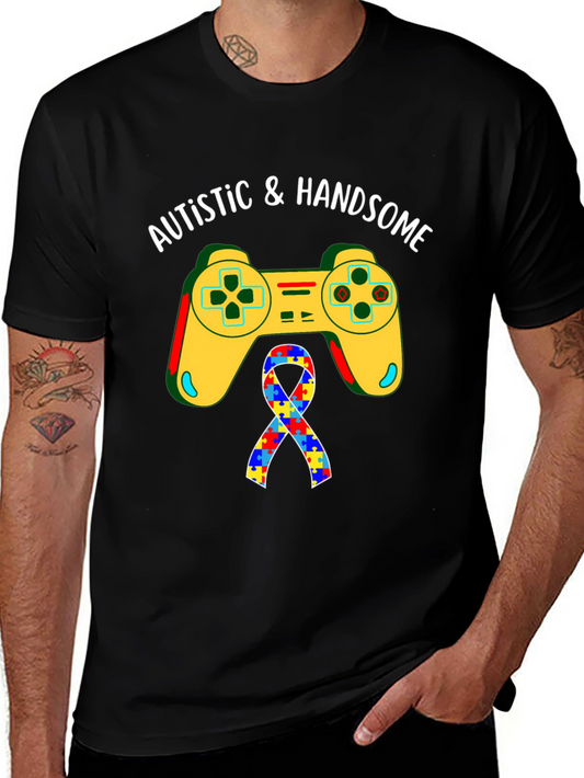 Autistic & Handsome Gaming T-Shirt