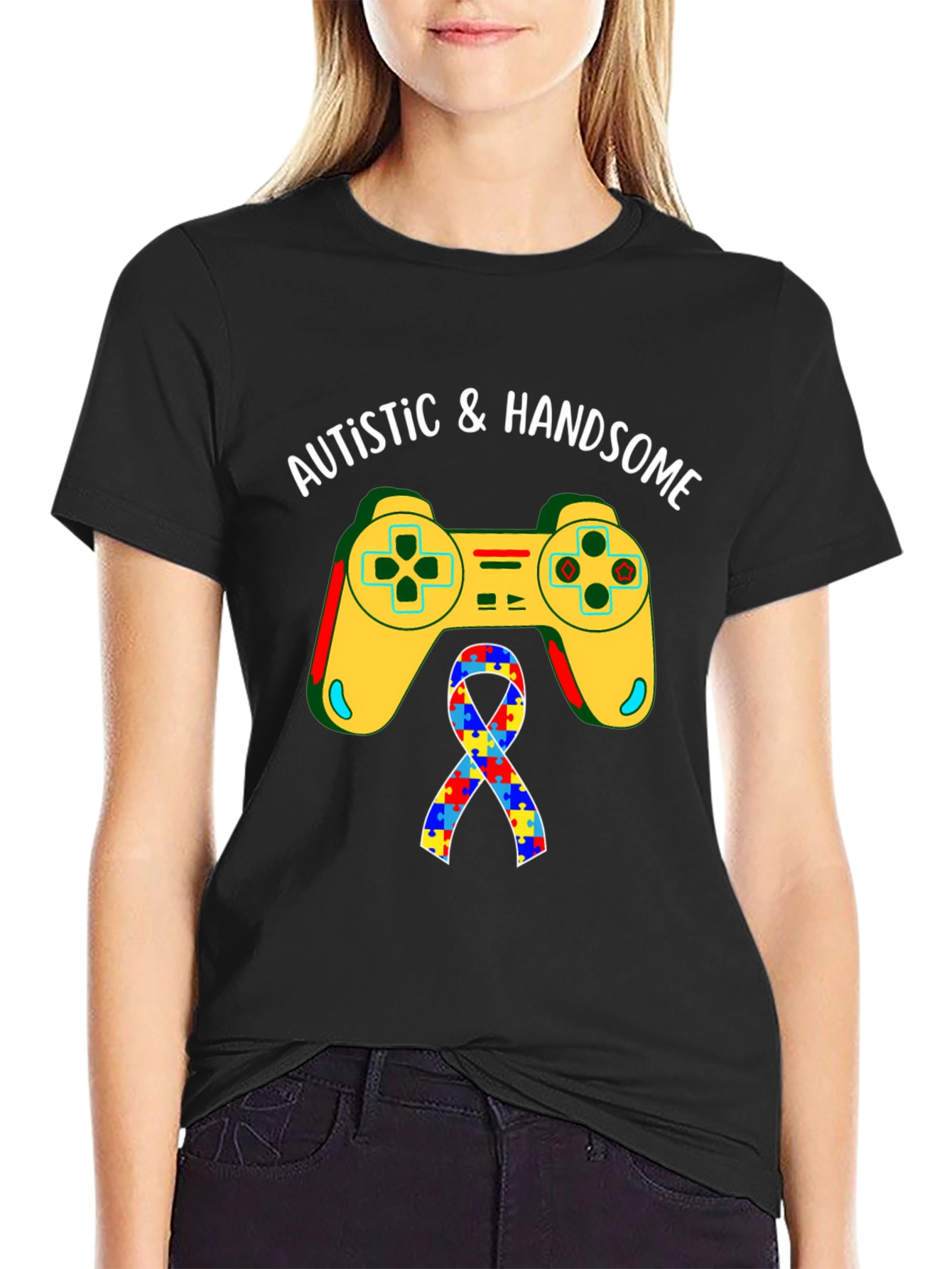 Autistic & Handsome Gaming T-Shirt