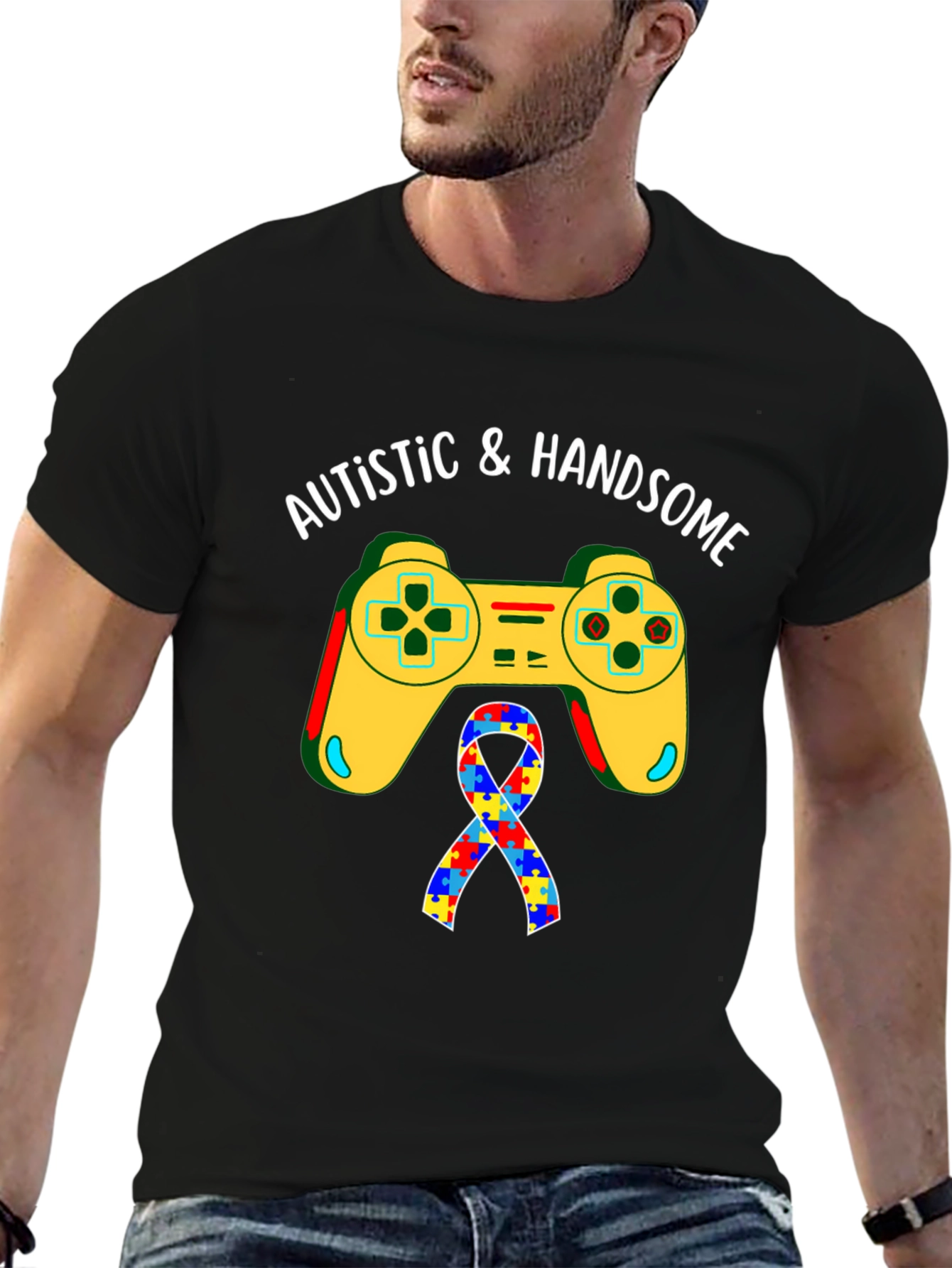 Autistic & Handsome Gaming T-Shirt