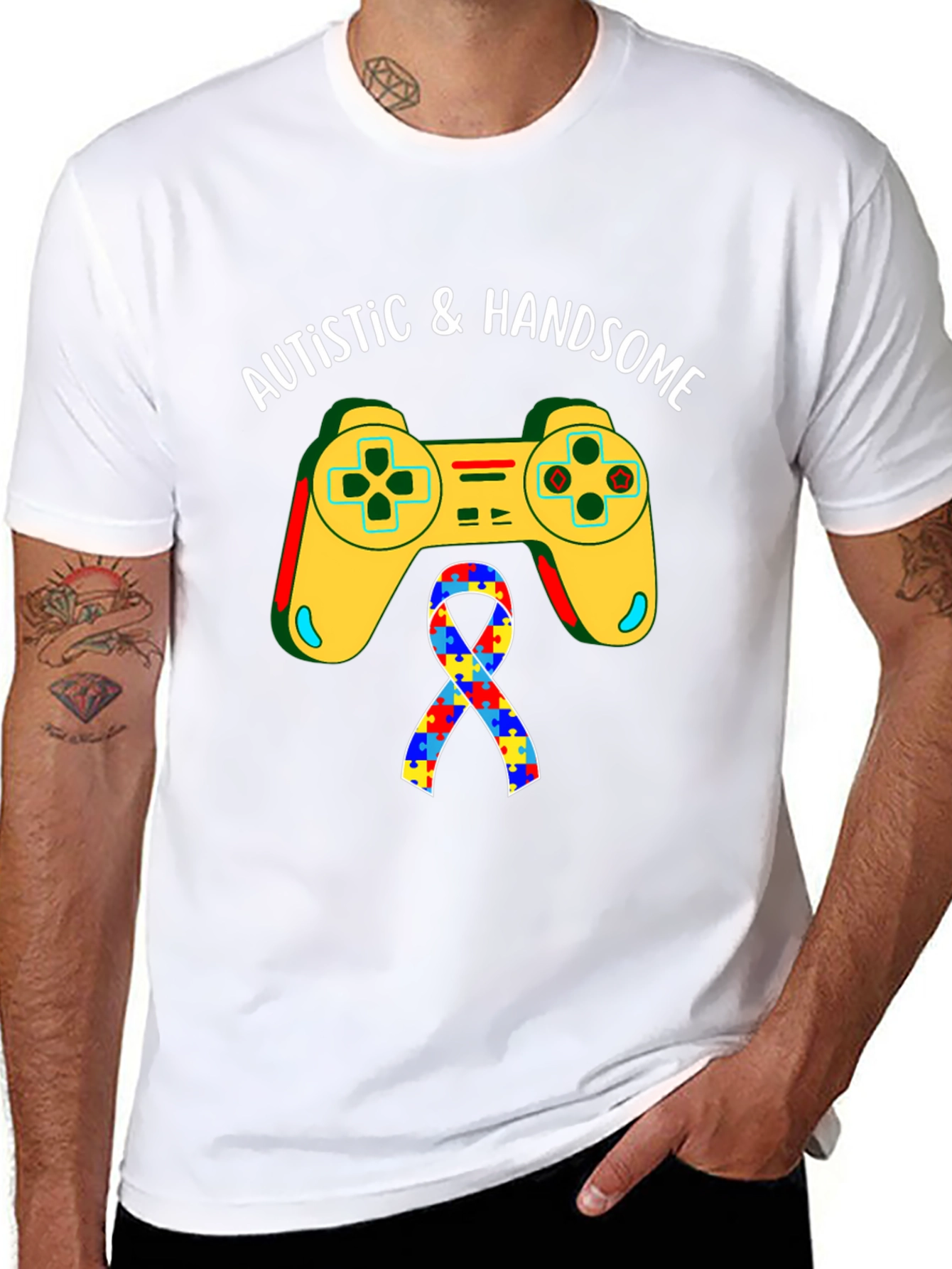 Autistic & Handsome Gaming T-Shirt