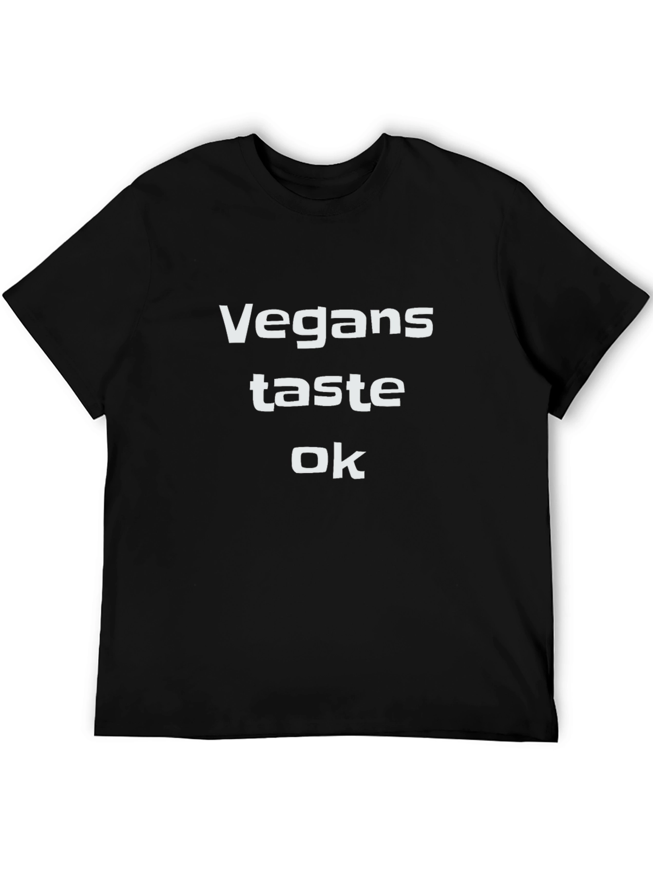 Vegans Taste OK Black Graphic T-Shirt