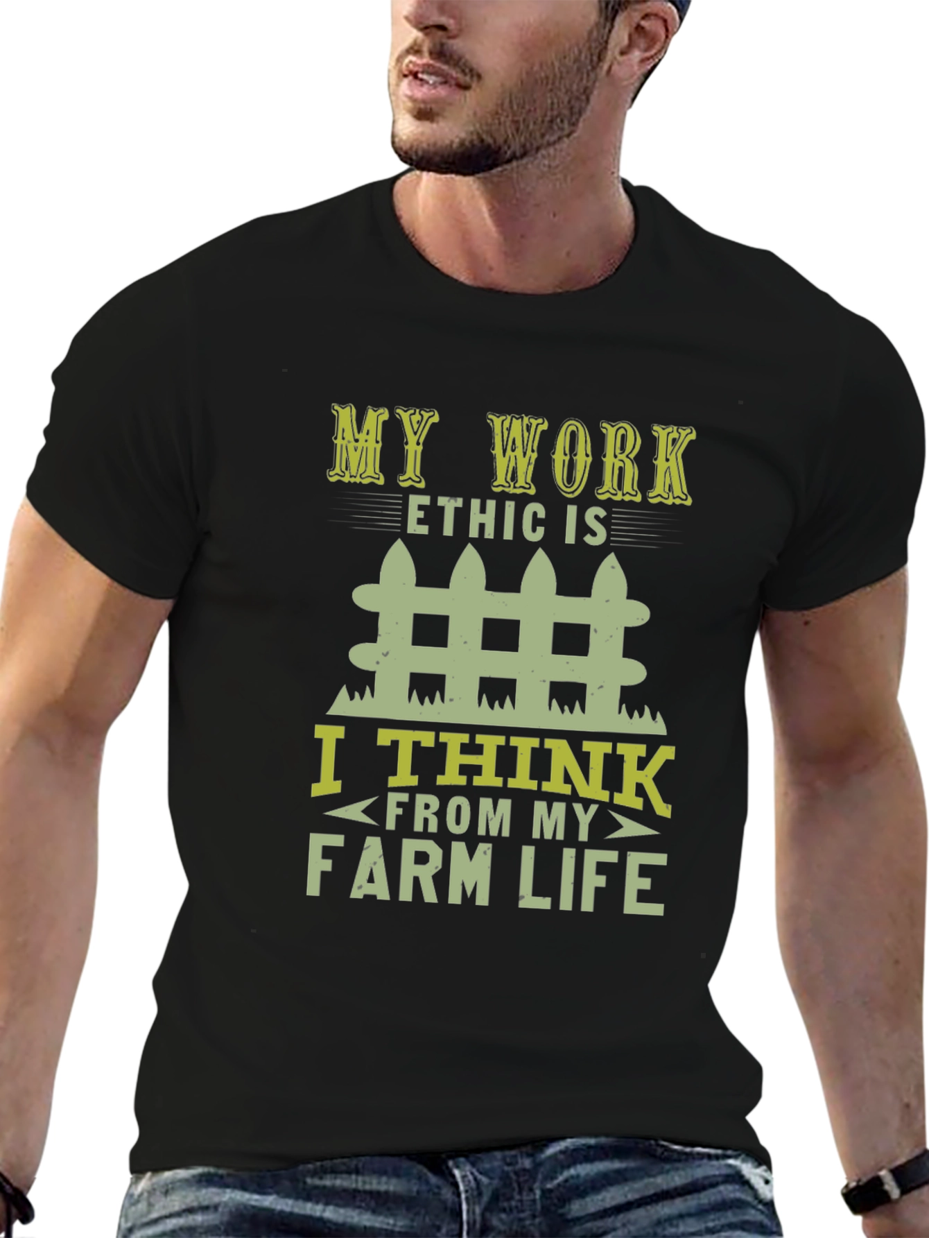 Farm Life Work Ethic Graphic T-Shirt