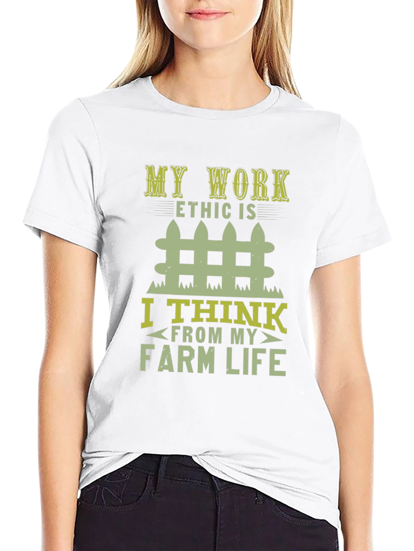 Farm Life Work Ethic Graphic T-Shirt
