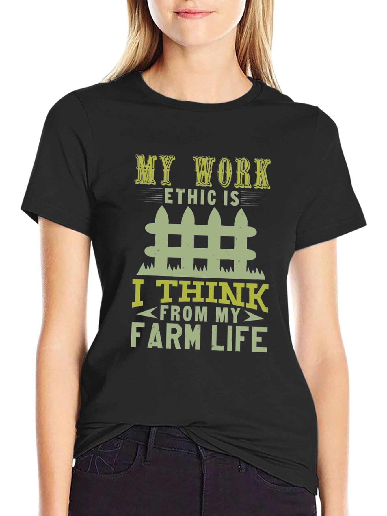 Farm Life Work Ethic Graphic T-Shirt