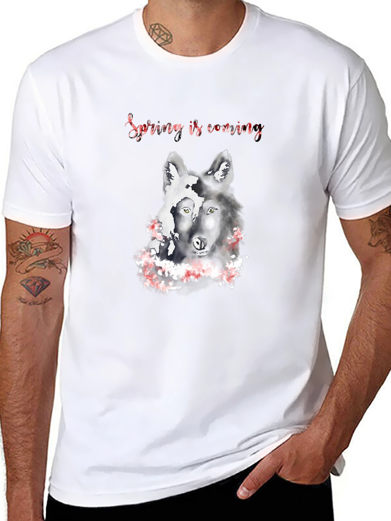 Spring Wolves Black T-Shirt
