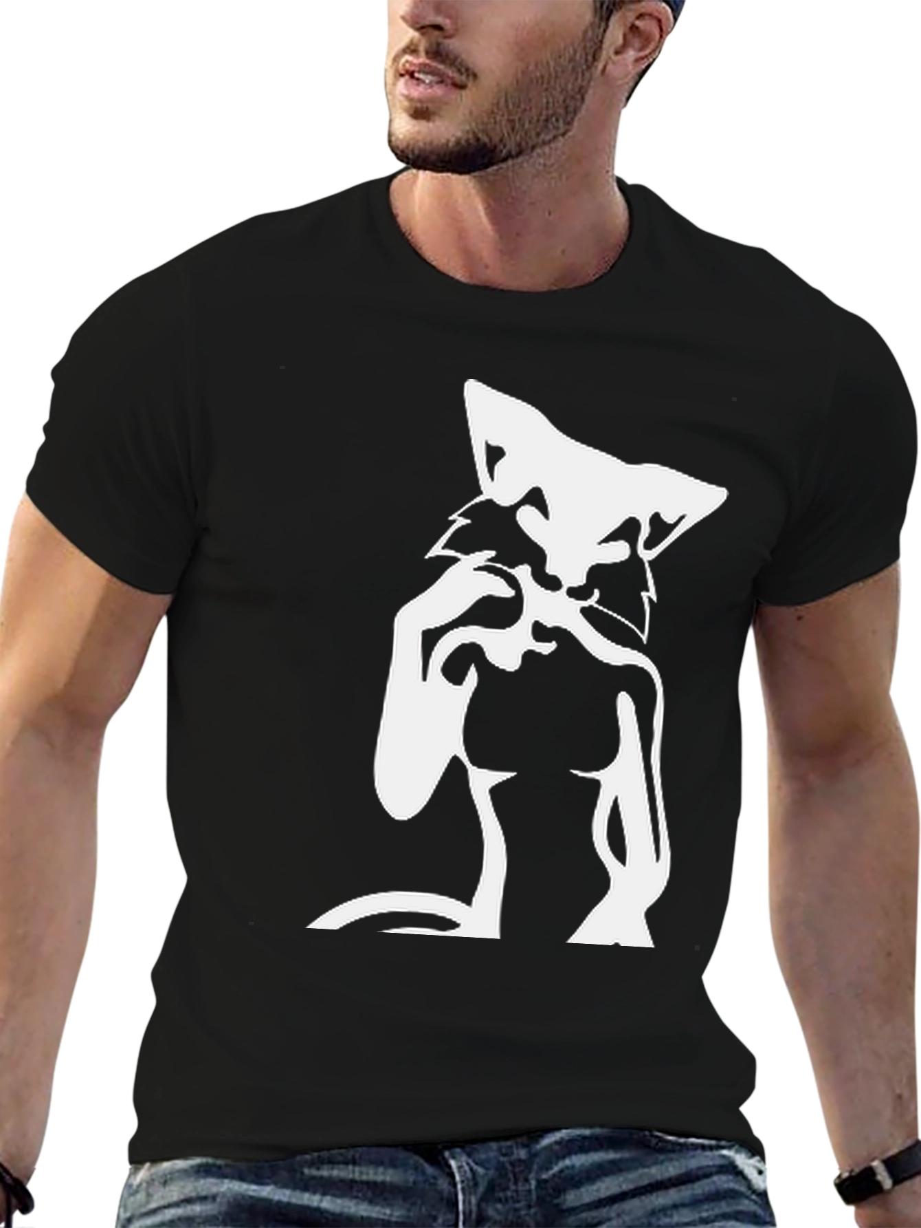 Wolf Graphic T-Shirt - Mens Black Tee