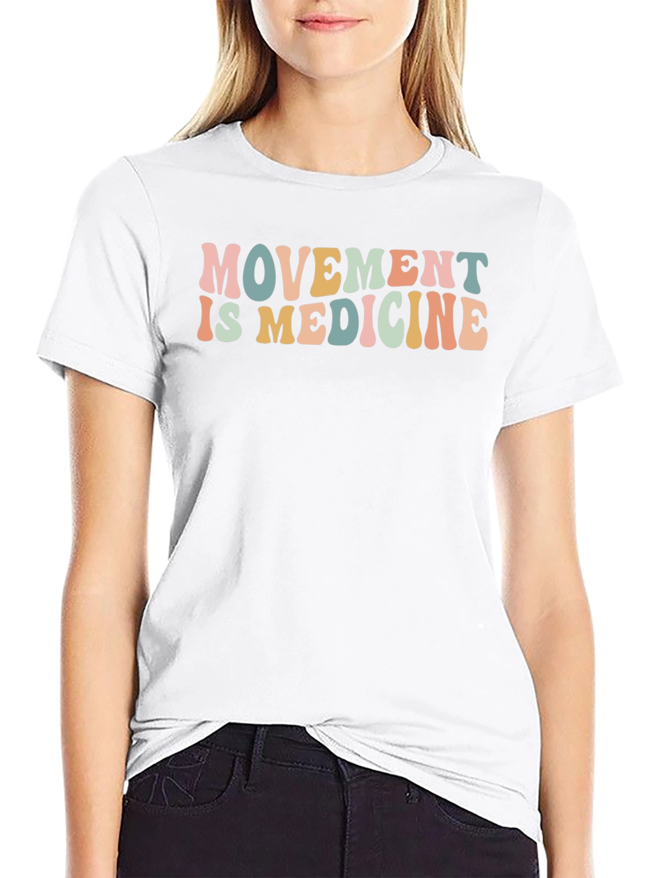 Movement Is Medicine T-Shirt - Graphic Print Tee
