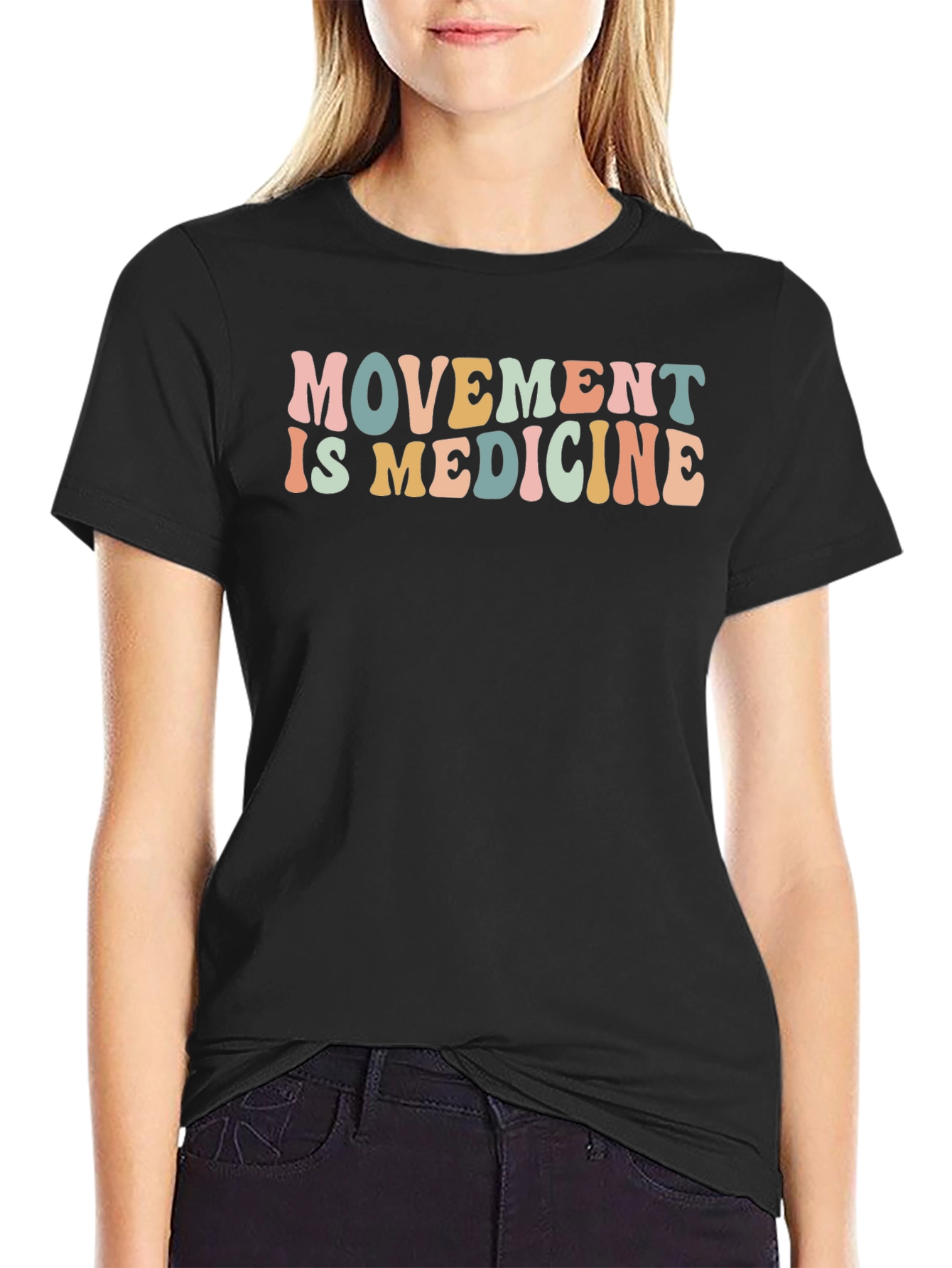 Movement Is Medicine T-Shirt - Graphic Print Tee