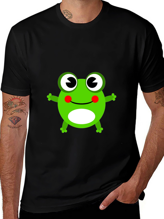 Frog Graphic T-Shirt - Black Cotton Tee