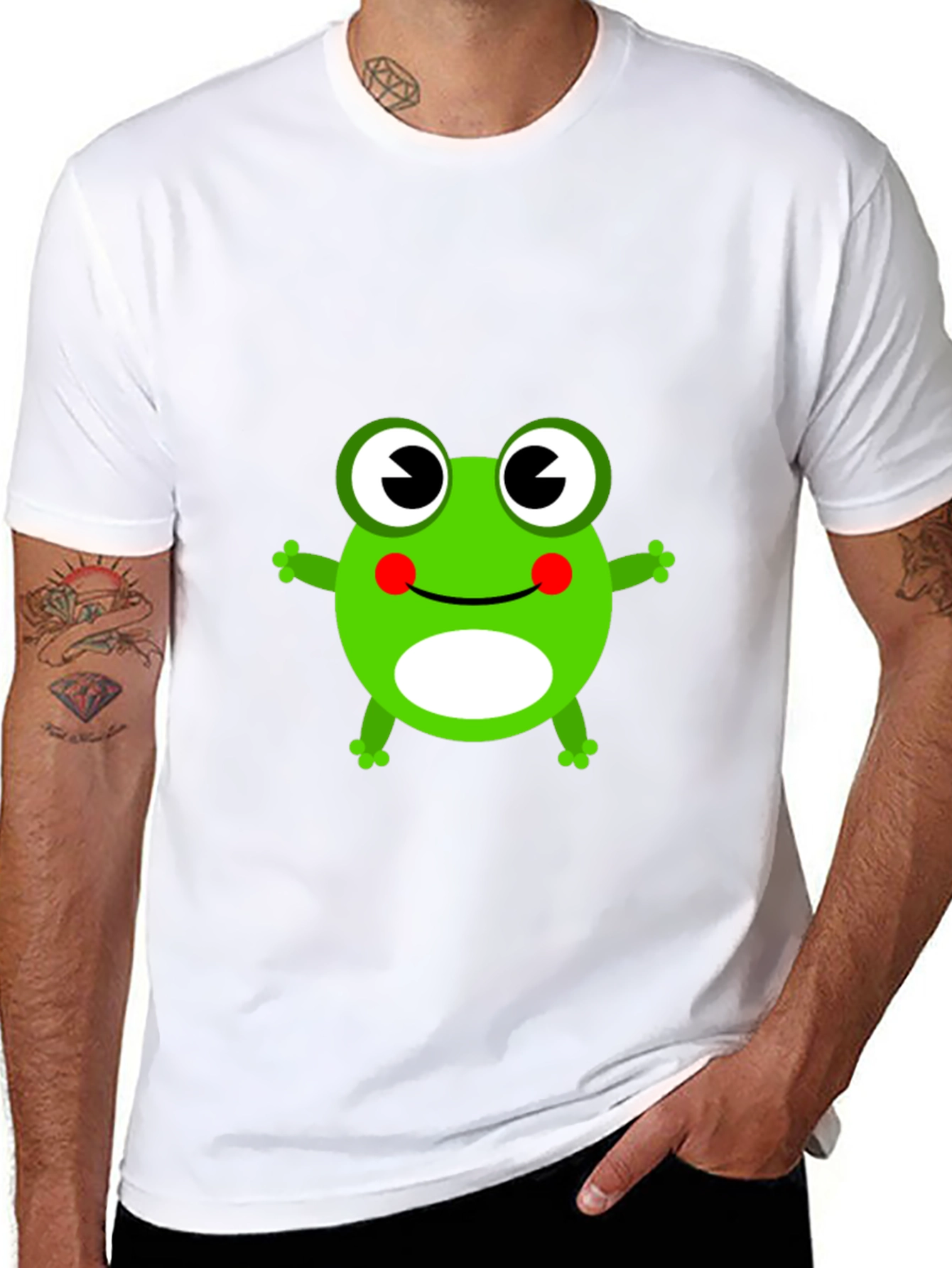 Frog Graphic T-Shirt - Black Cotton Tee