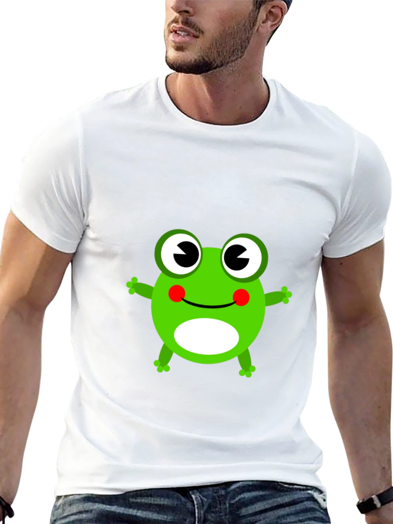 Frog Graphic T-Shirt - Black Cotton Tee