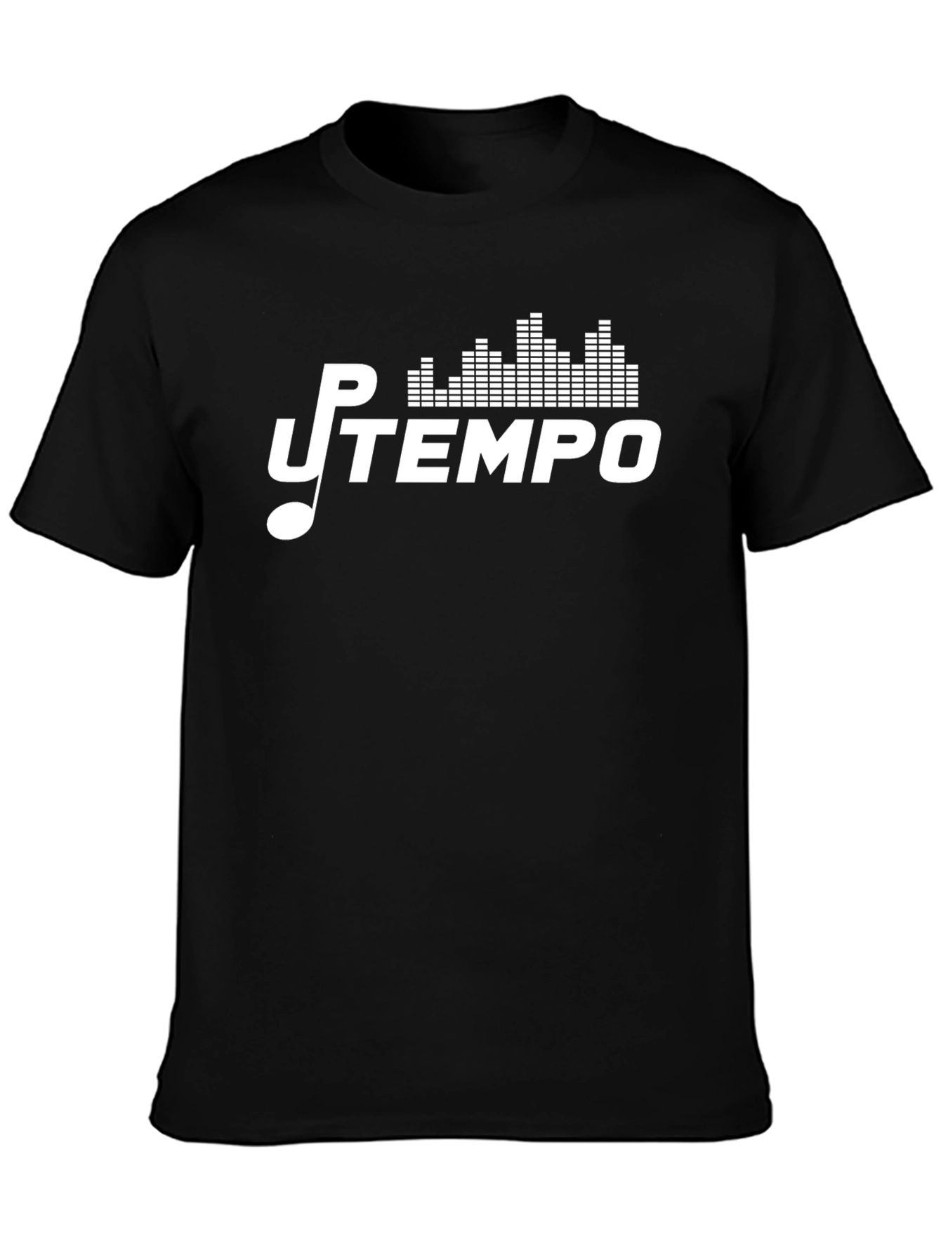 Up Tempo Black Graphic Tee - Music Inspired Design