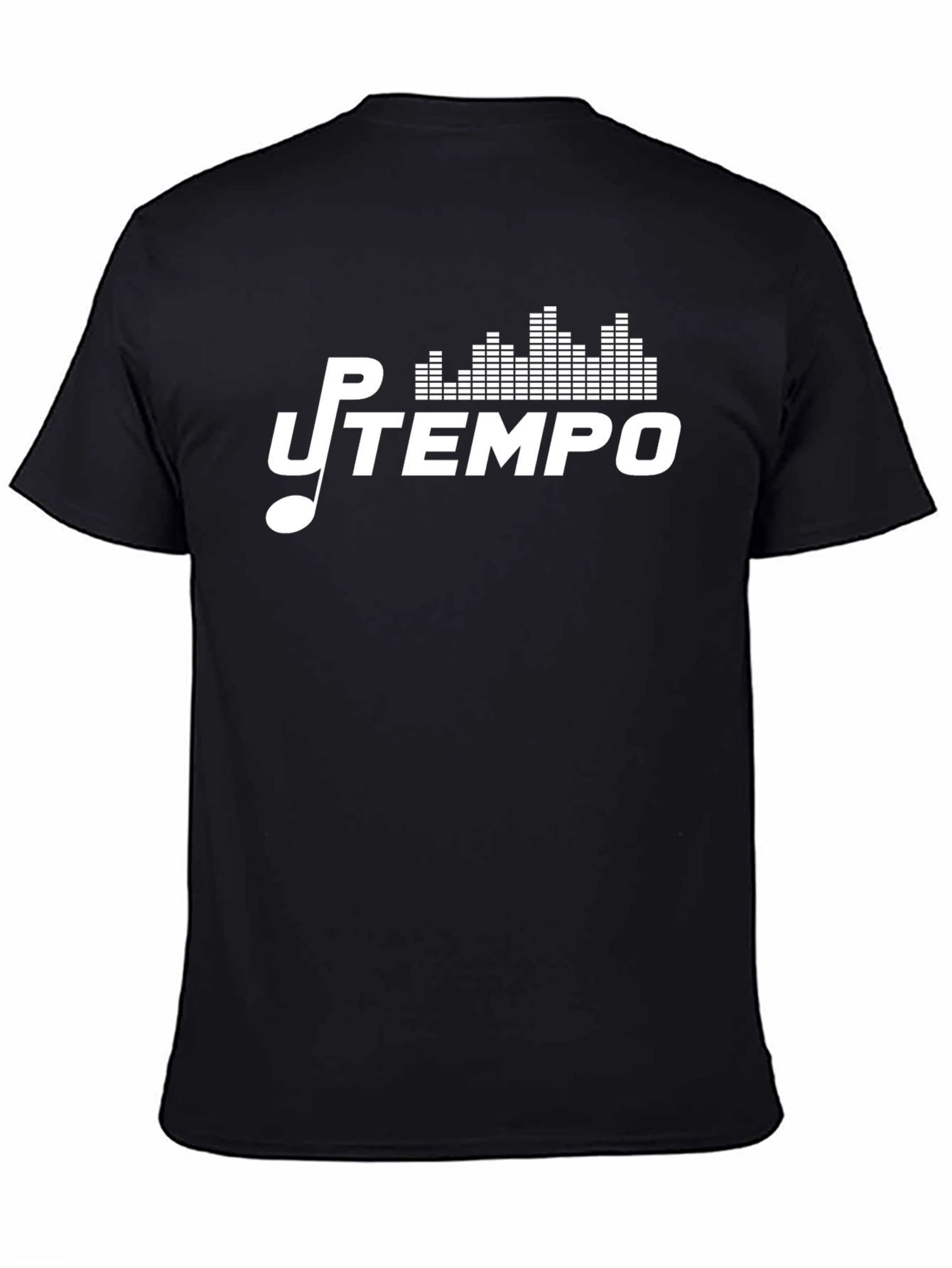 Up Tempo Black Graphic Tee - Music Inspired Design