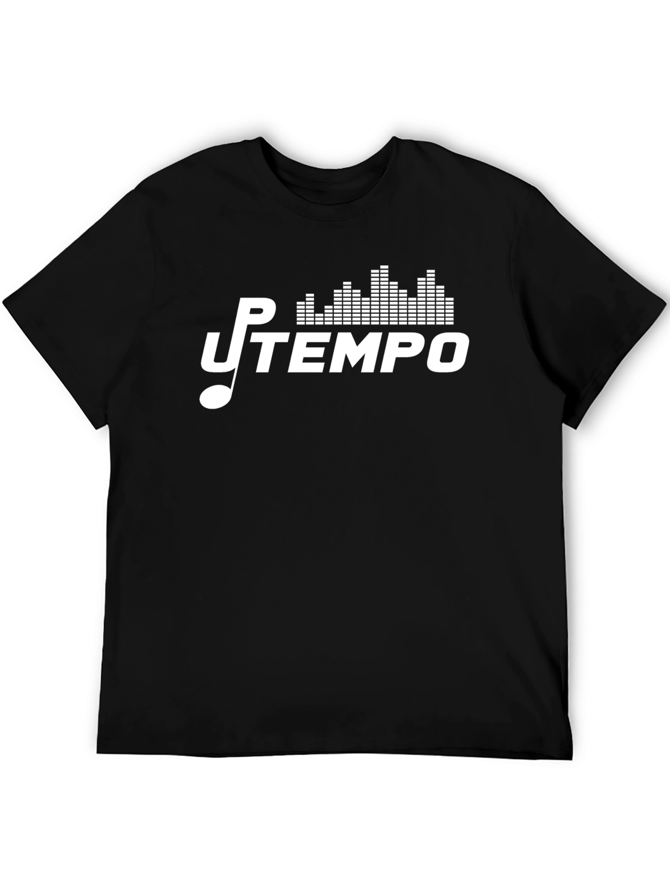 Up Tempo Black Graphic Tee - Music Inspired Design