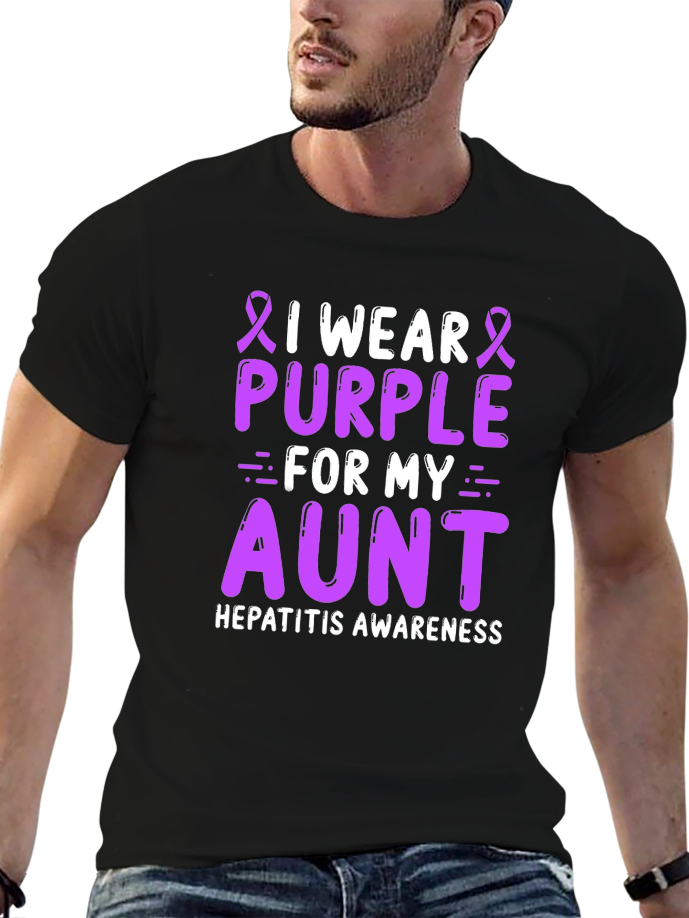 Purple Aunt Hepatitis Awareness T-Shirt