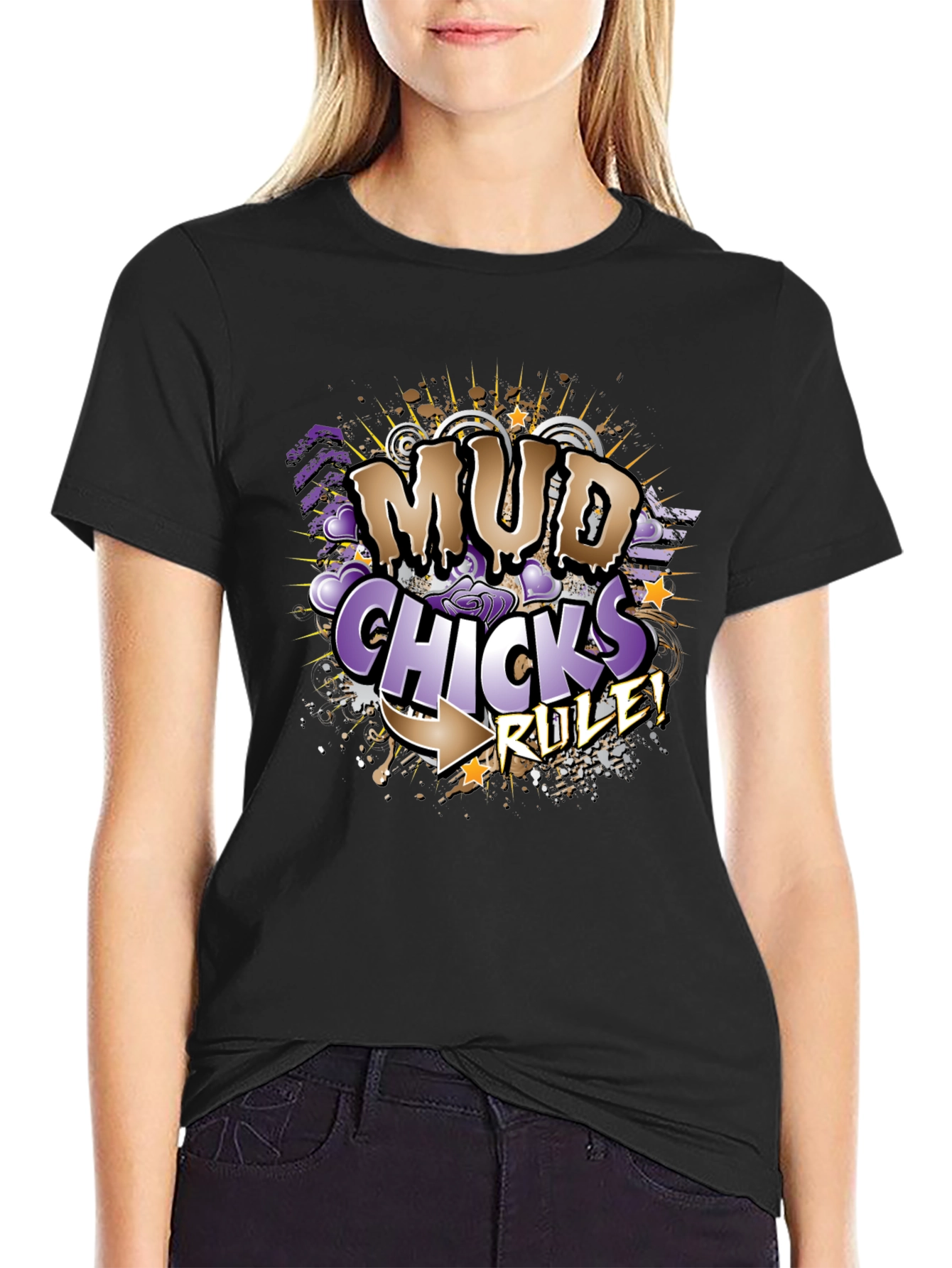 Mud Chicks Rule! Graphic T-Shirt