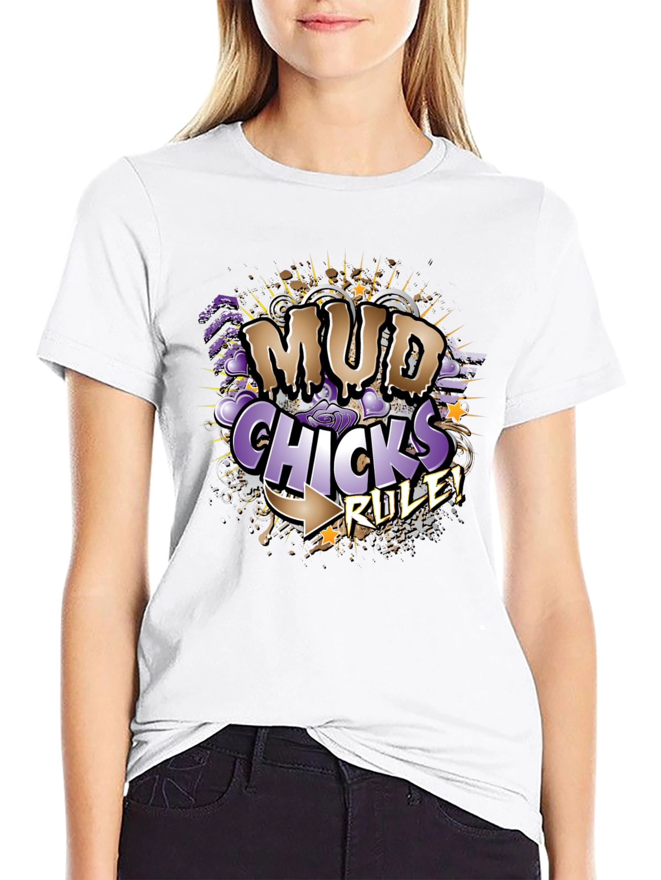 Mud Chicks Rule! Graphic T-Shirt