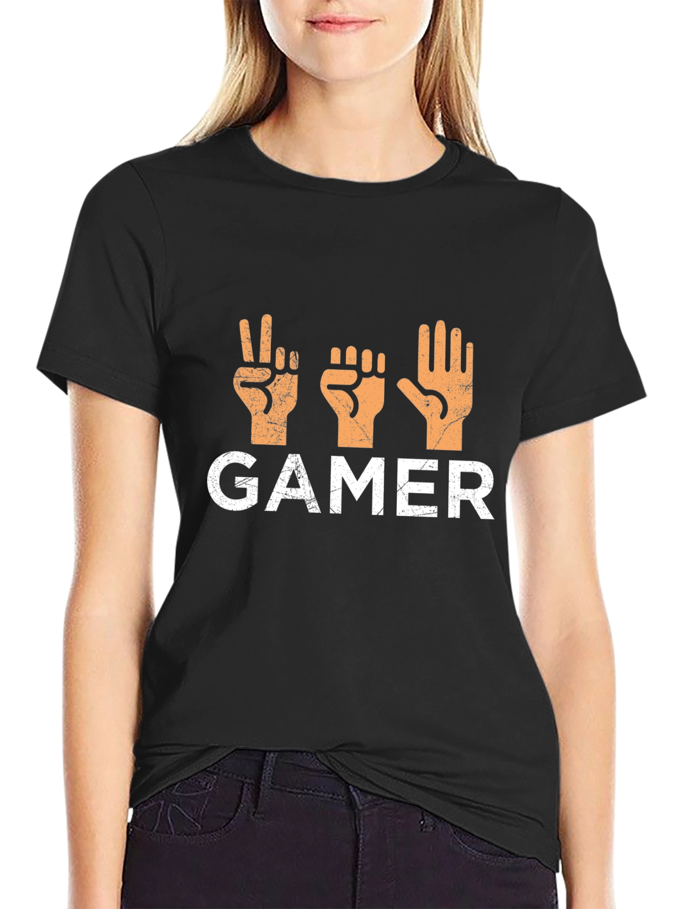 Gamer Rock Paper Scissors T-Shirt - Black