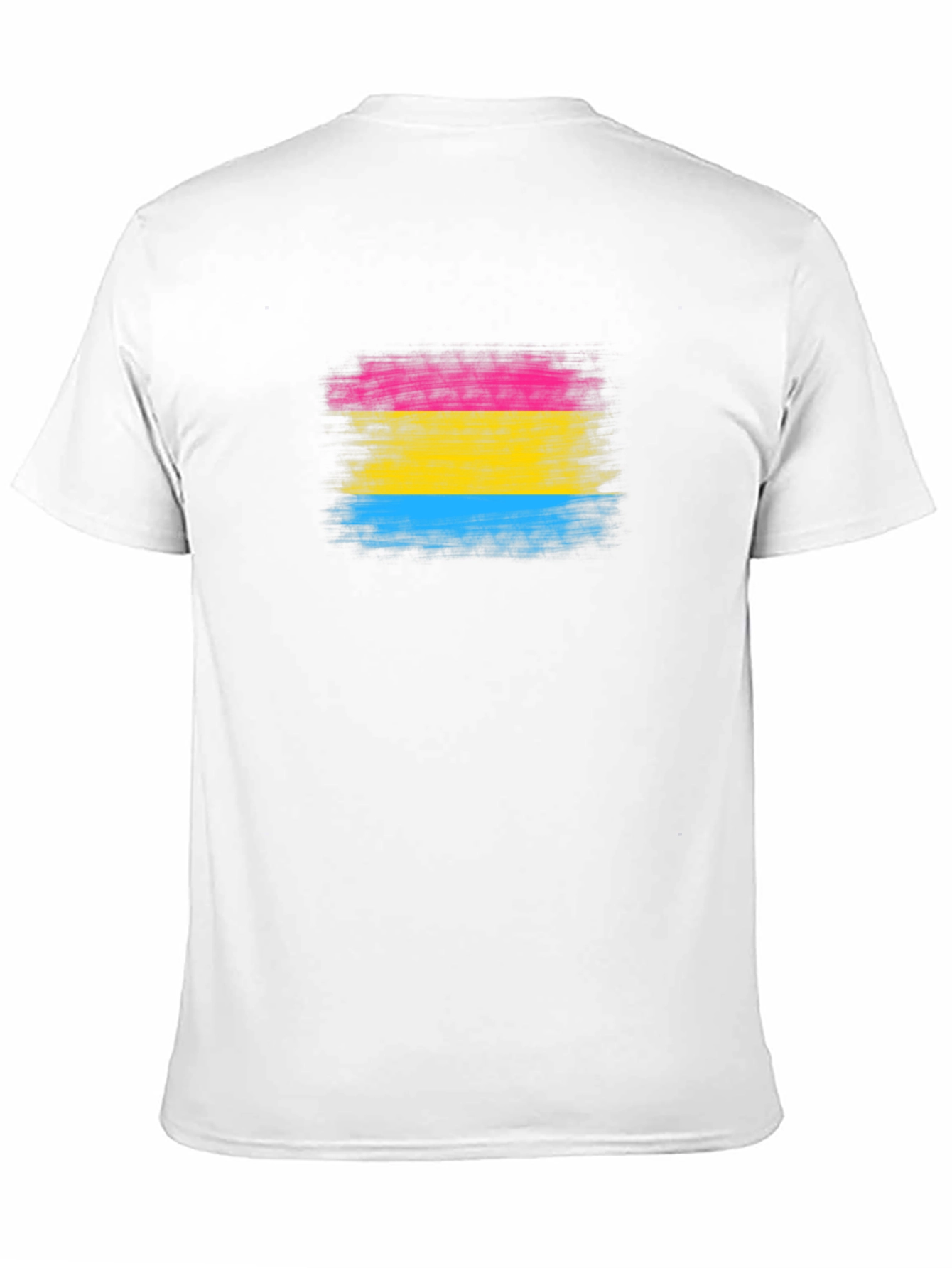 Pansexual Pride Flag T-Shirt - Brush Stroke Design