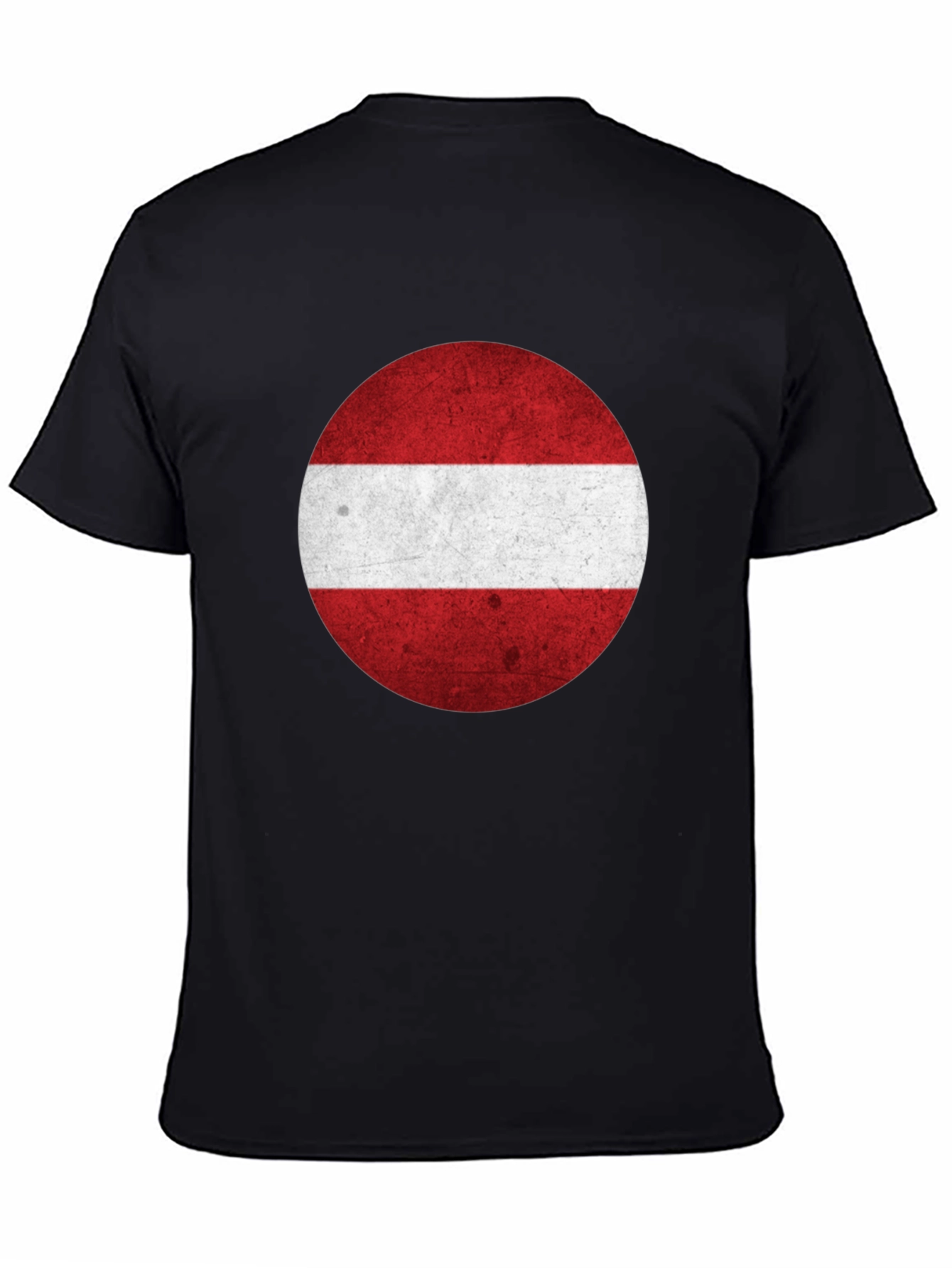 Latvia Flag Graphic Tee - Round Design