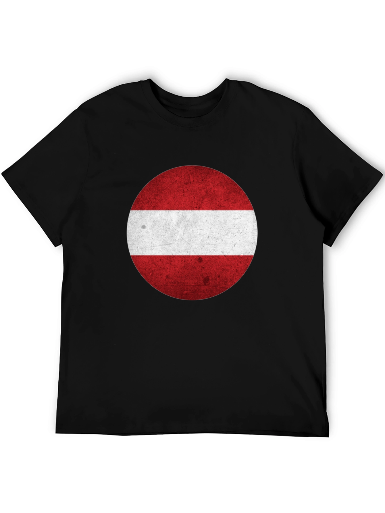 Latvia Flag Graphic Tee - Round Design