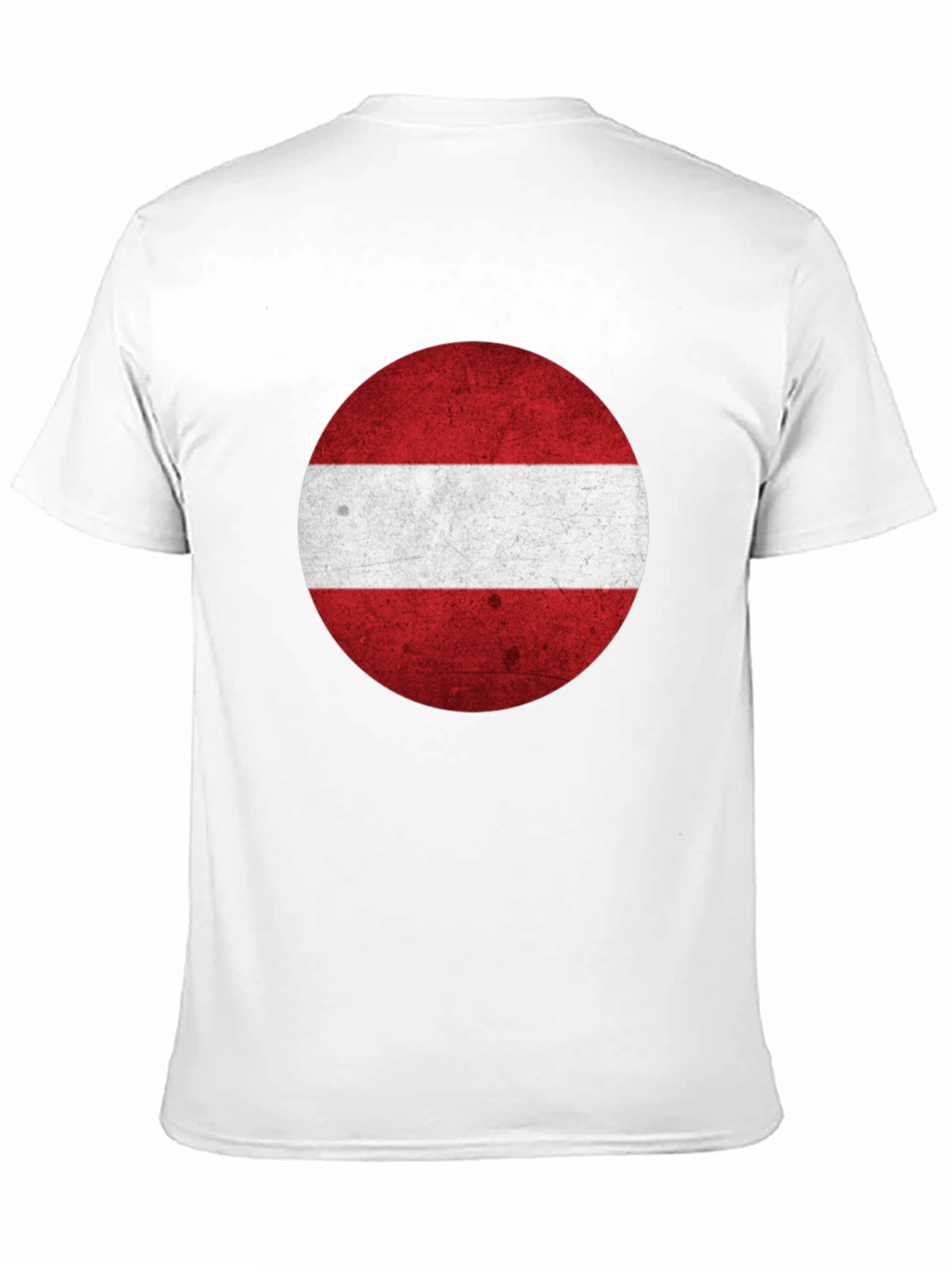 Latvia Flag Graphic Tee - Round Design