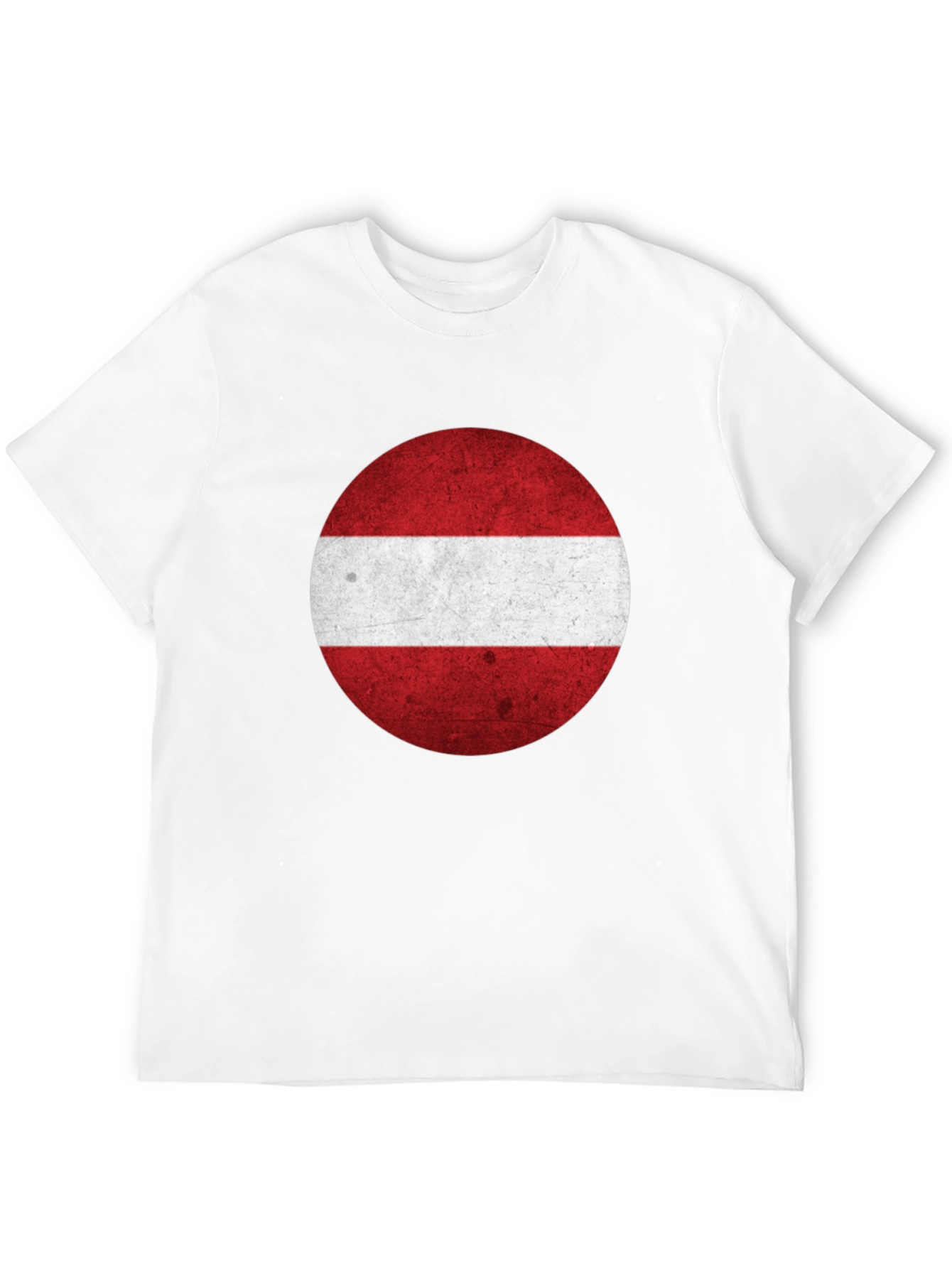 Latvia Flag Graphic Tee - Round Design