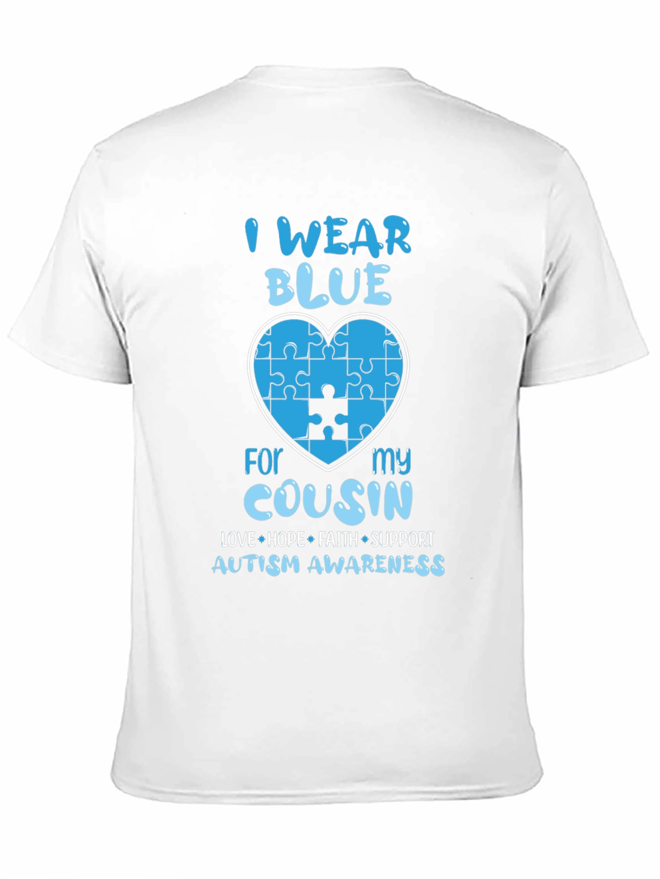 Autism Awareness Blue Heart T-Shirt