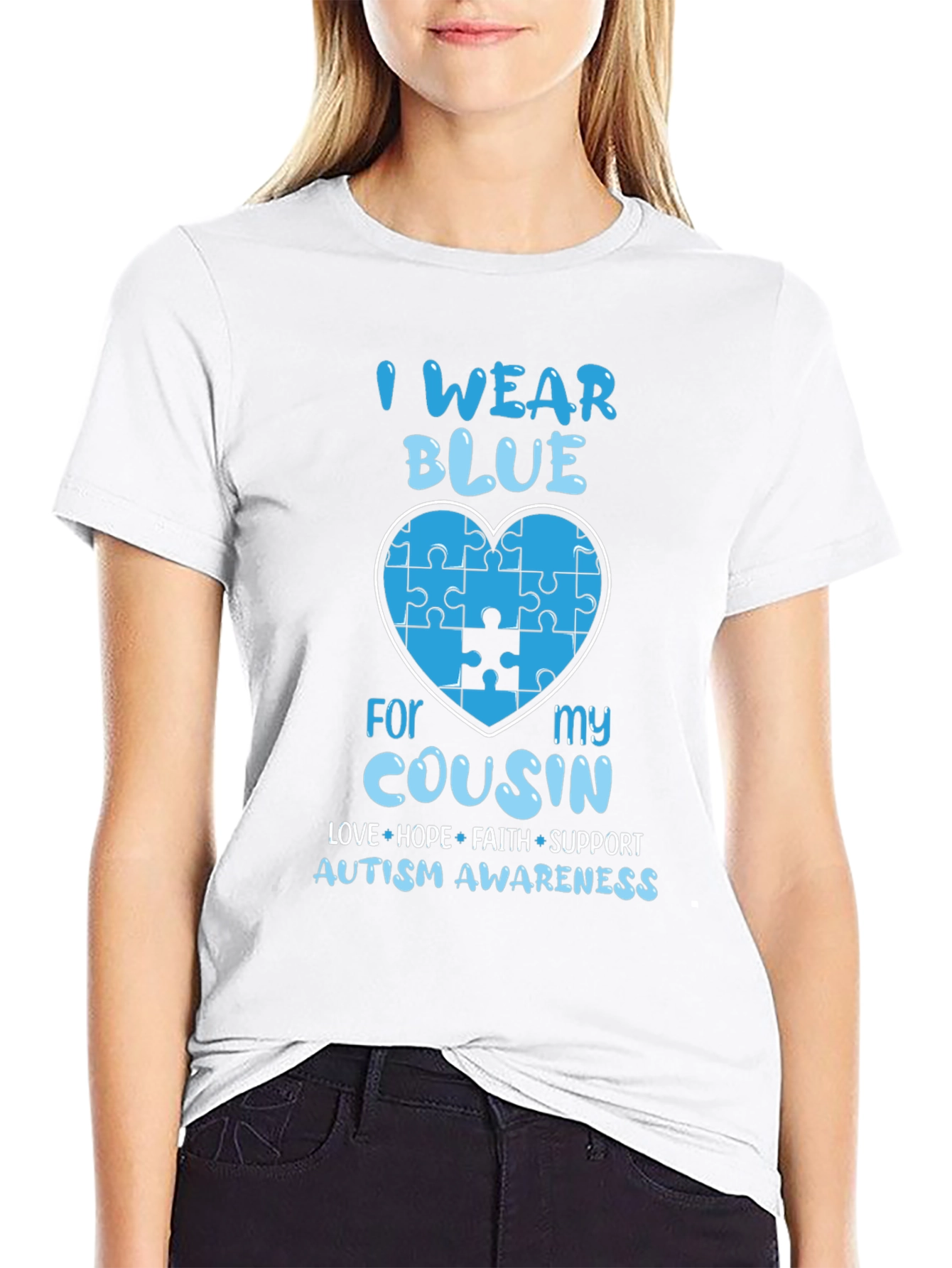 Autism Awareness Blue Heart T-Shirt