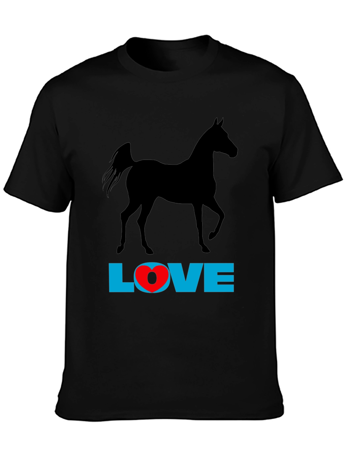 Horse Love Graphic Tee - Black